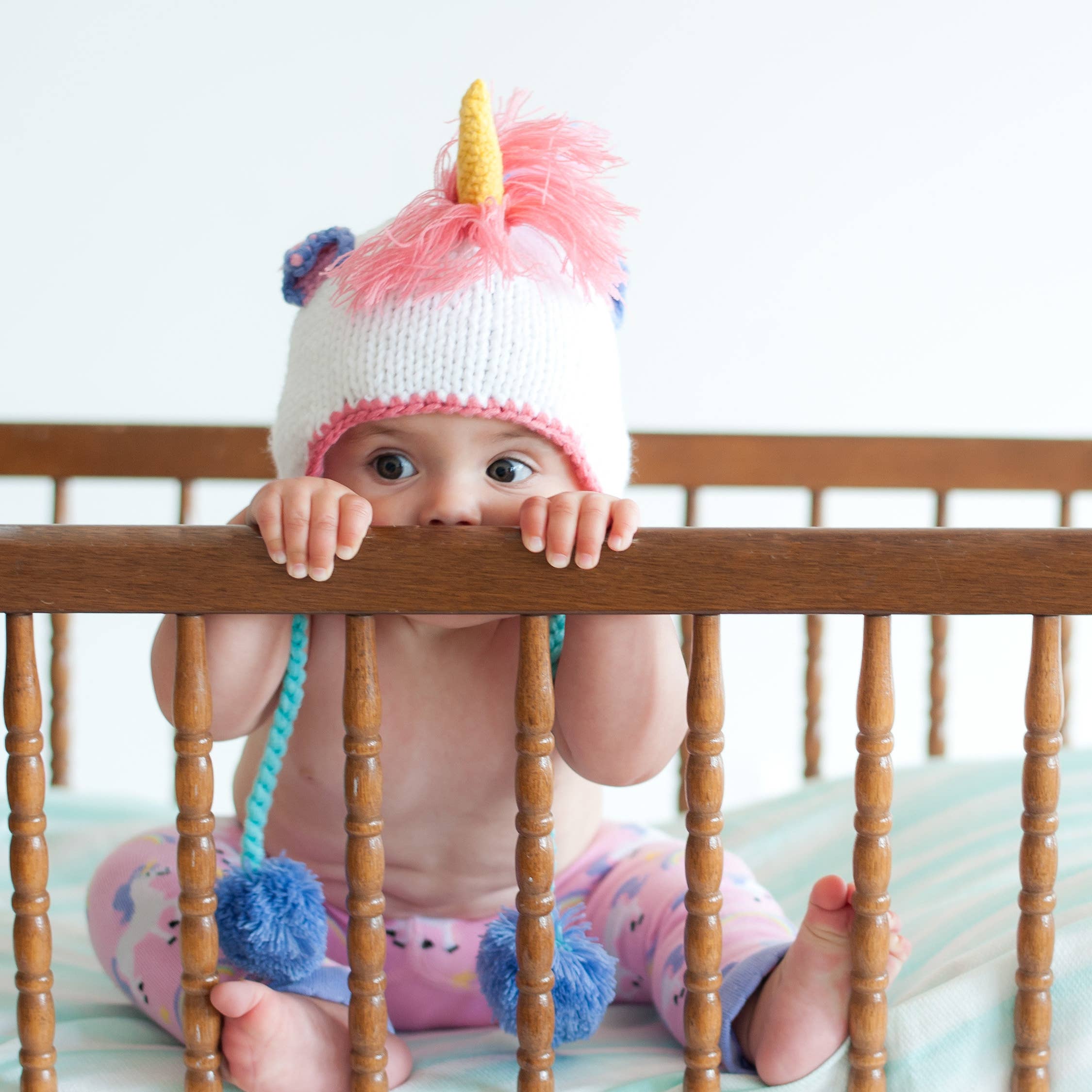 Unicorn Pastel Earflap Beanie Hat Baby & Kids