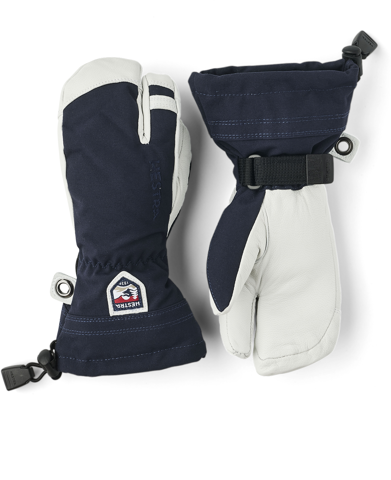 Hestra Army Leather Heli Ski Jr 3 Finger 'Trigger' Mitts