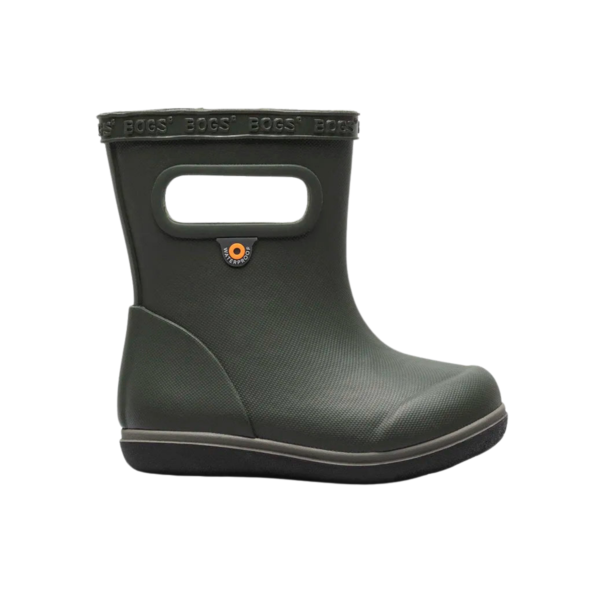 BOGS Skipper II waterproof toddler boots in Solid Dark Green, suited for rainy adventures in Whistler