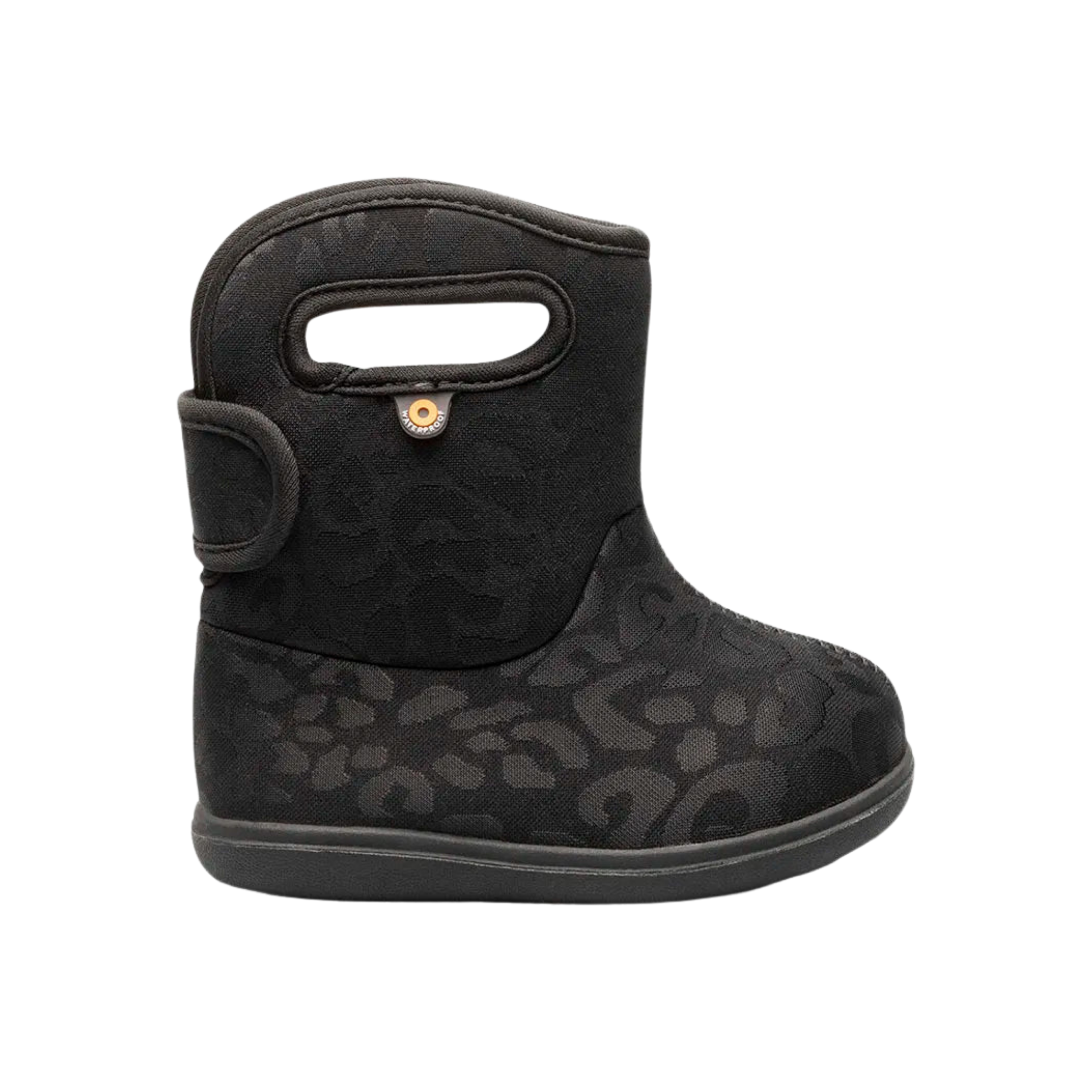 BOGS waterproof rain boots in Tonal Leopard, suited for kids in Whistler