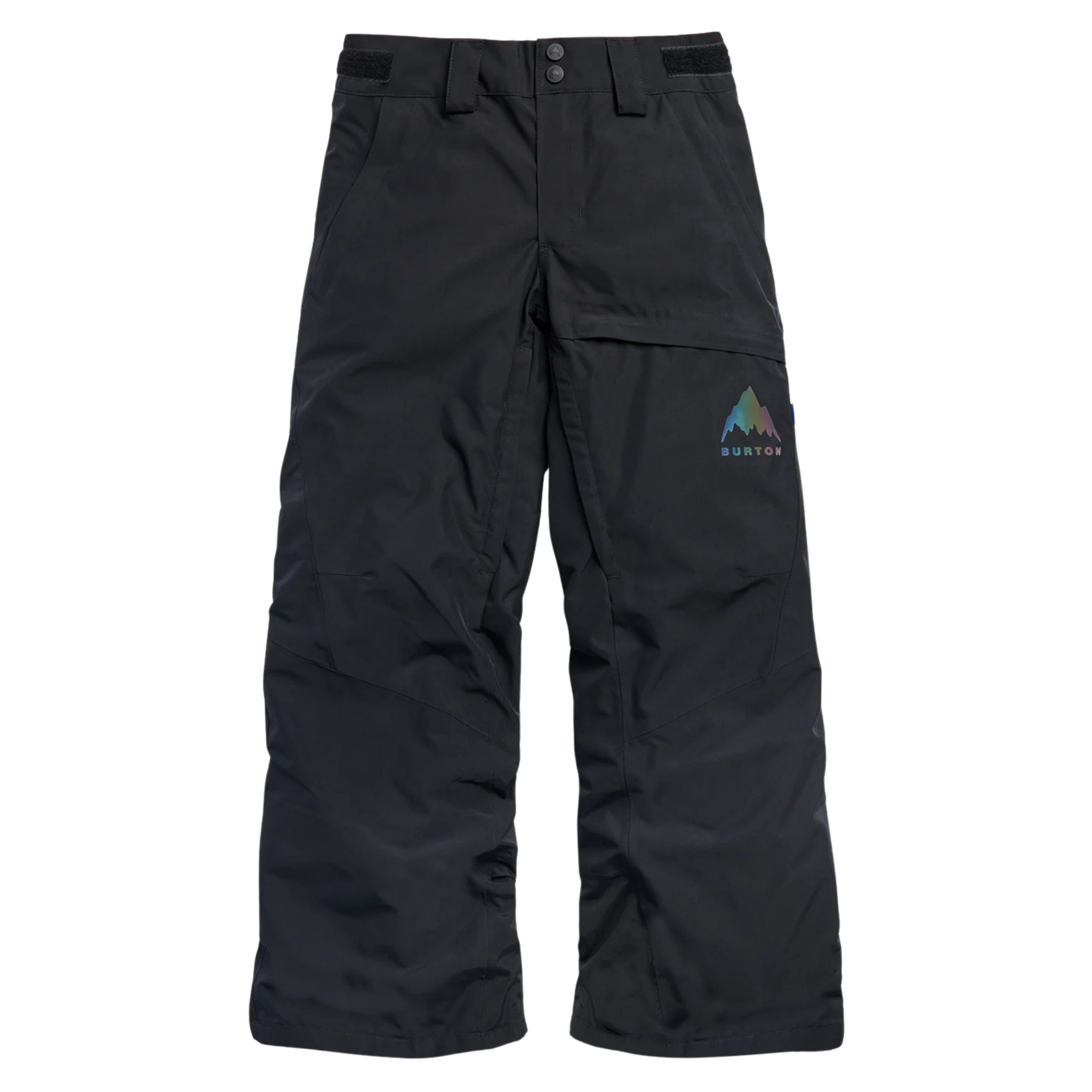 Burton Kids GORE-TEX Shell Snow Pants in True Black with 2-layer 150D recycled polyester shell, boot gaiters and Room-To-Grow system