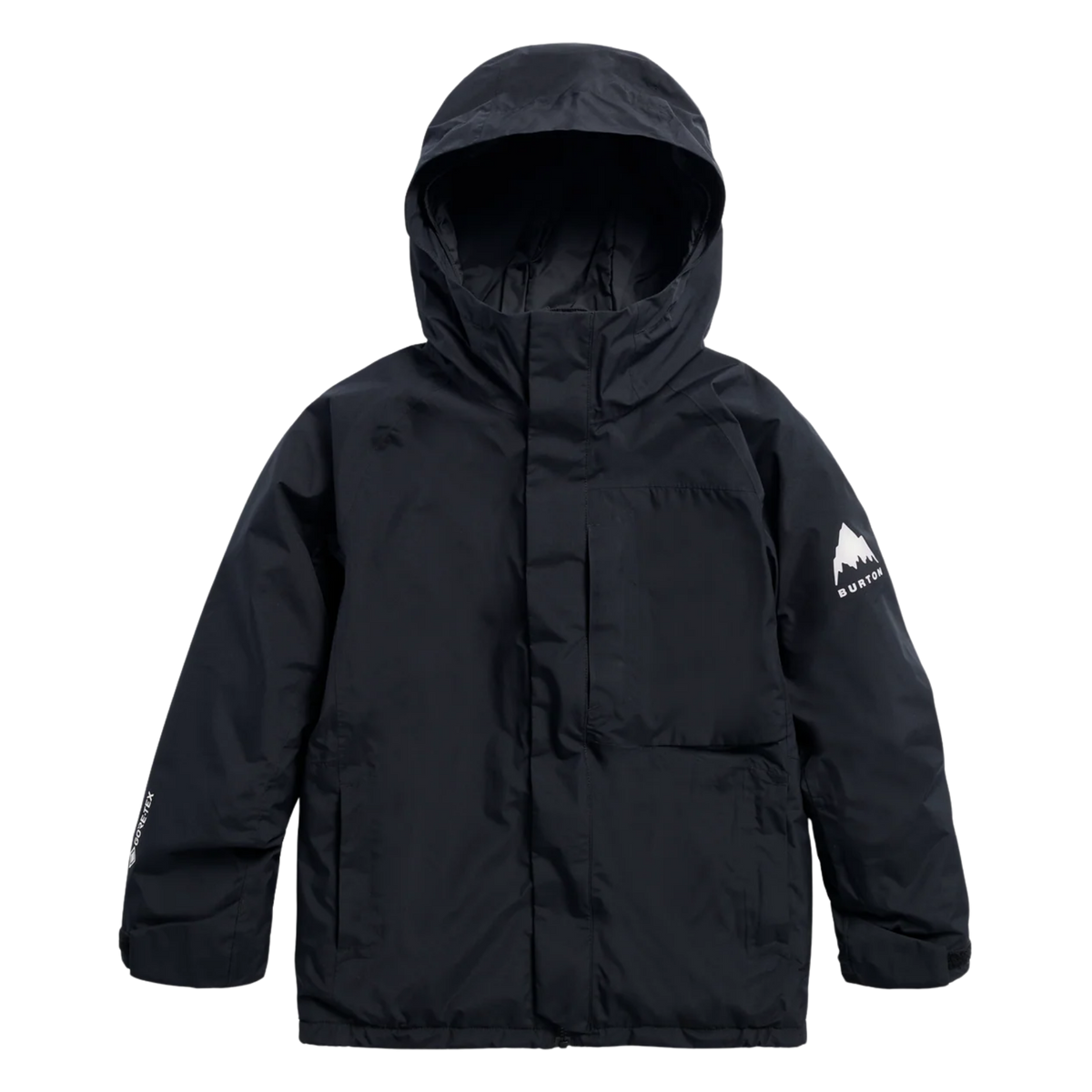 Burton Kids GORE-TEX Powline Jacket in True Black with waterproof GORE-TEX 2L shell, Thermacore insulation, adjustable hood and Room-To-Grow sleeves