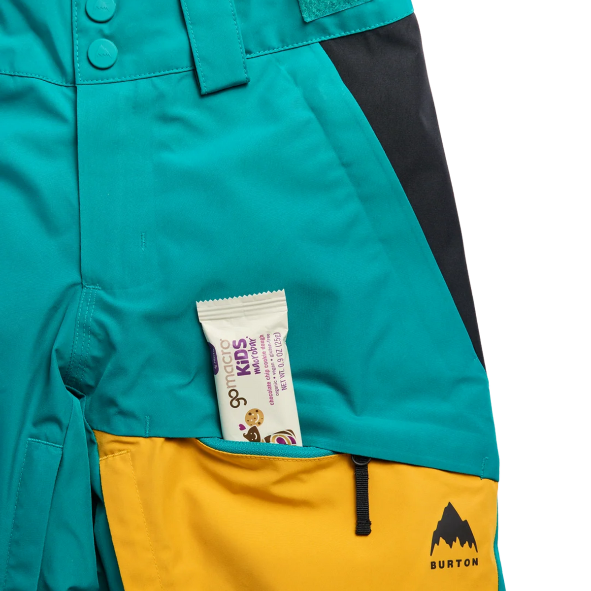 Burton Kids GORE-TEX Shell Pants external waist adjustment designed to provide a secure customizable fit