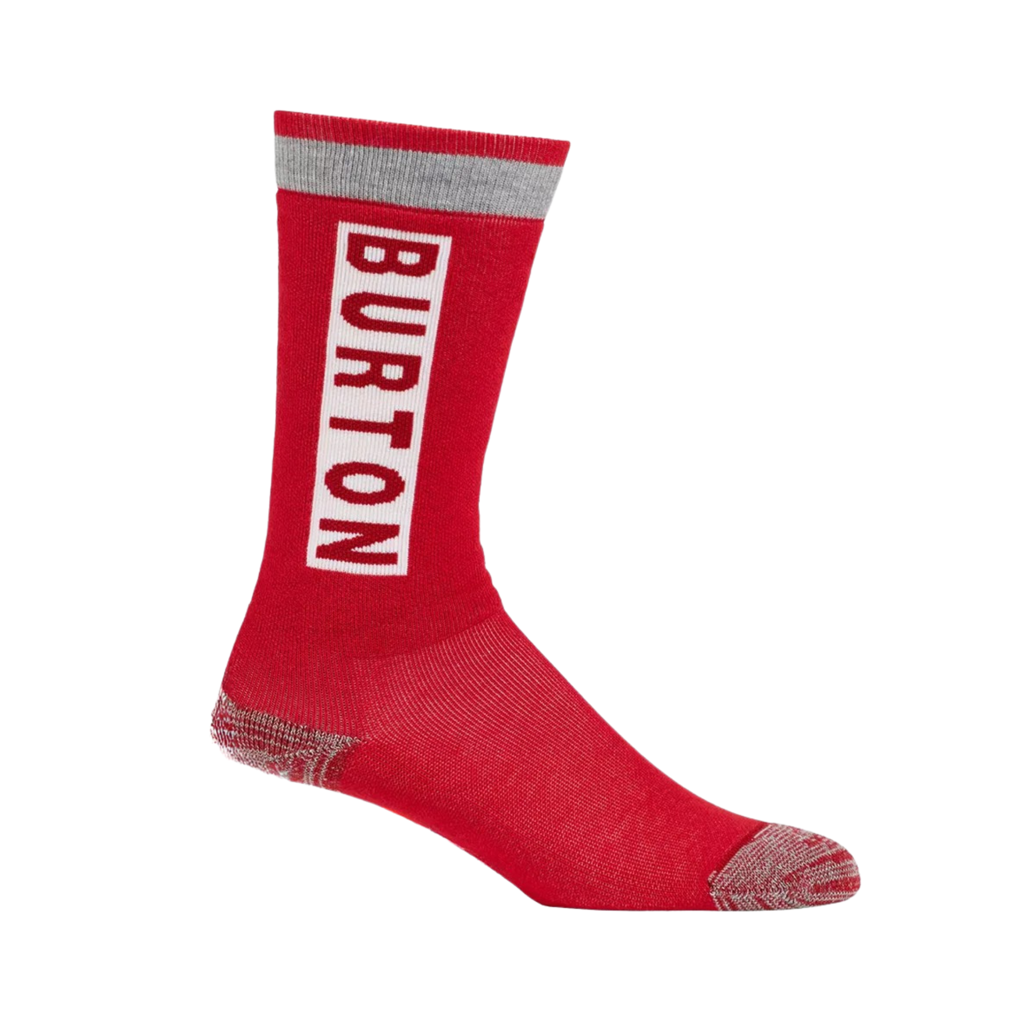 Burton Kids Performance Midweight Socks in Flame Scarlet design with merino wool blend and medium-density cushioning