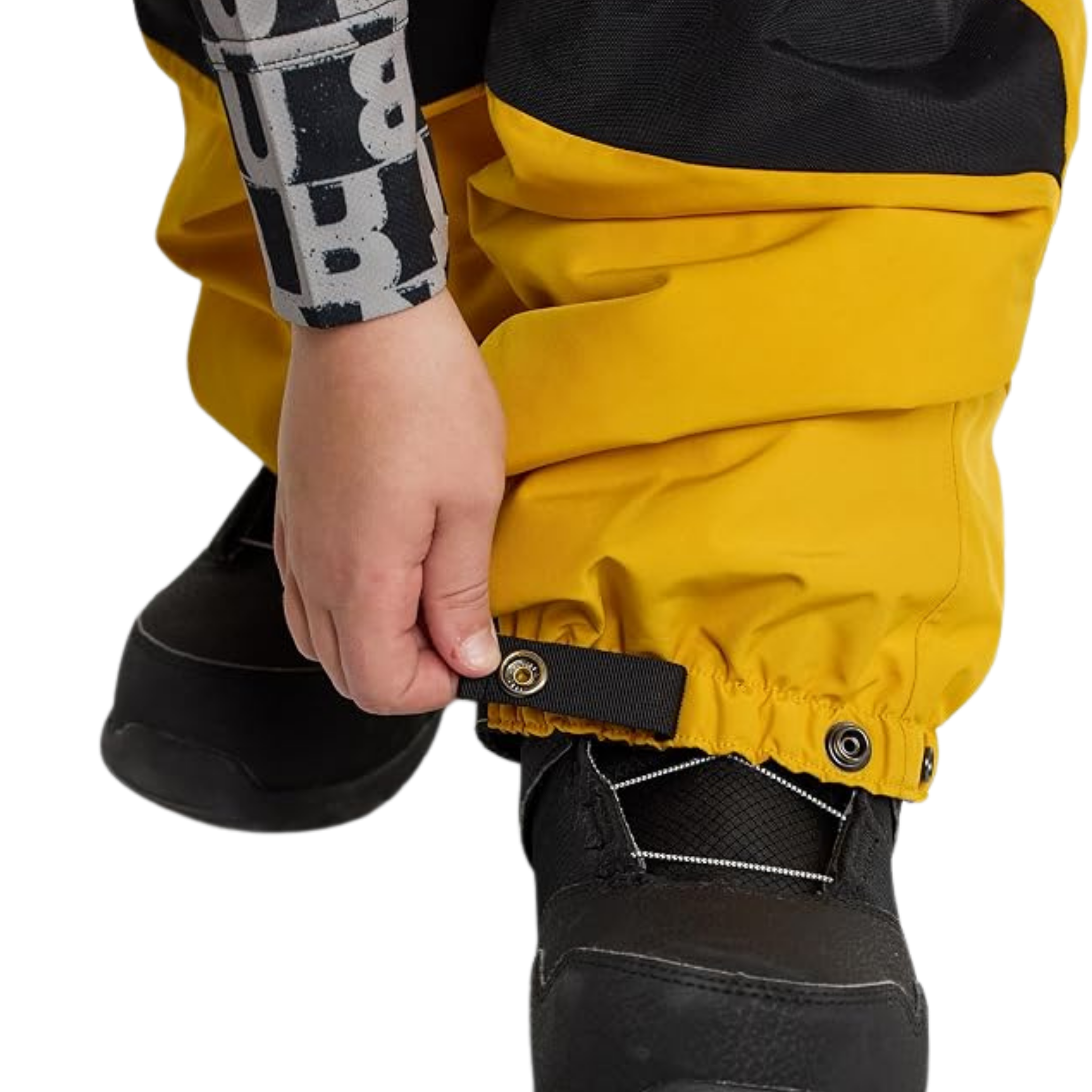 Burton Kids Powline GORE-TEX Bib Pants with anti-scuff snap-adjust elasticized cuffs for added durability