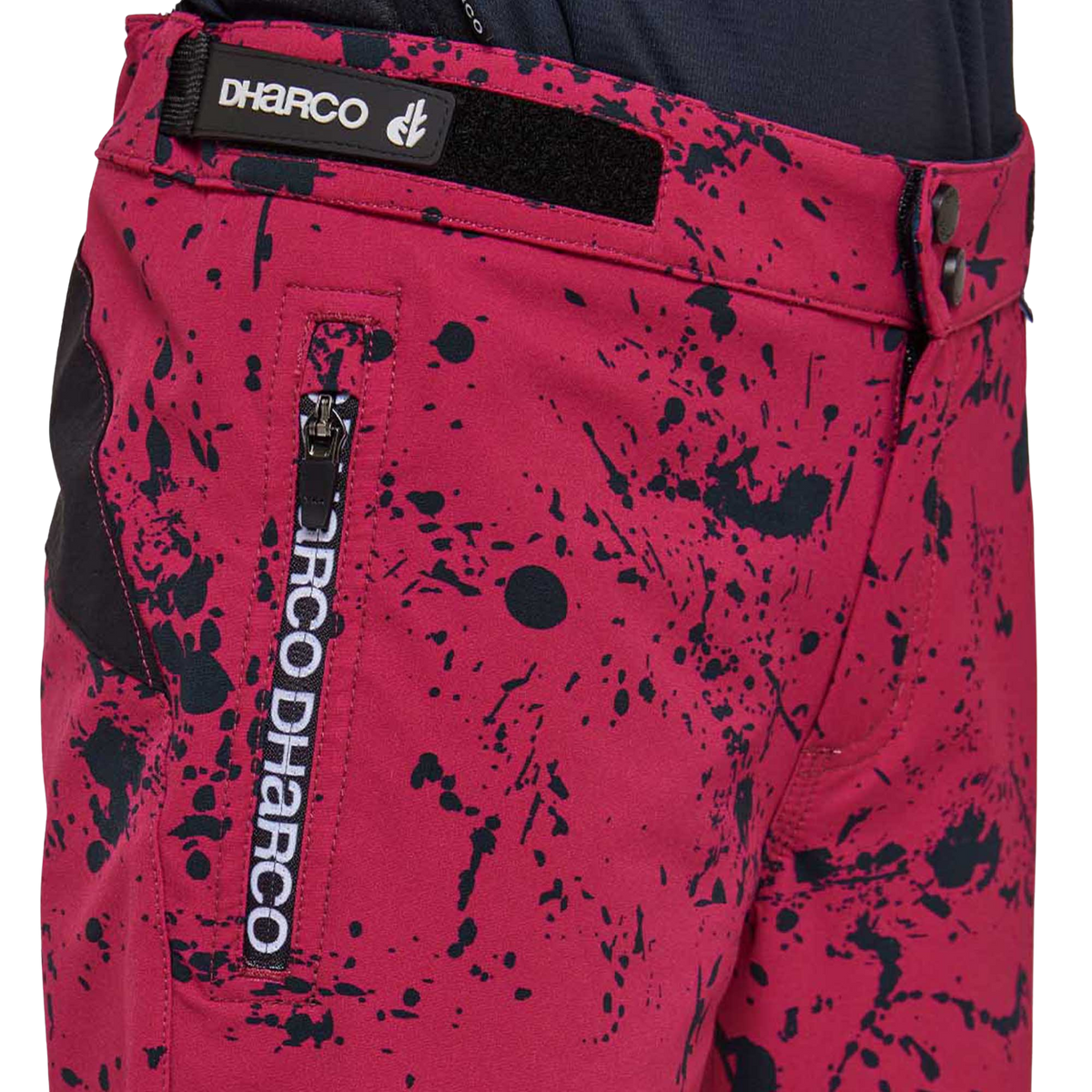 DHaRCO Youth Gravity Pants in Chili Pepper design with 95% nylon 5% spandex bluesign approved 4-way stretch fabric and water-resistant finish
