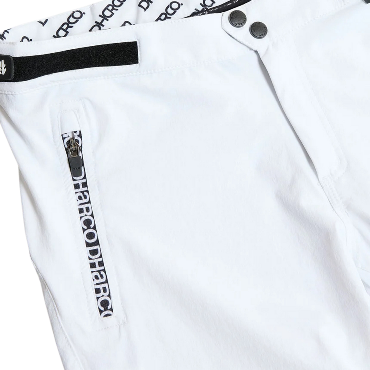 DHaRCO Youth Gravity Pants in White with 95% nylon 5% spandex bluesign approved 4-way stretch fabric and water-resistant finish