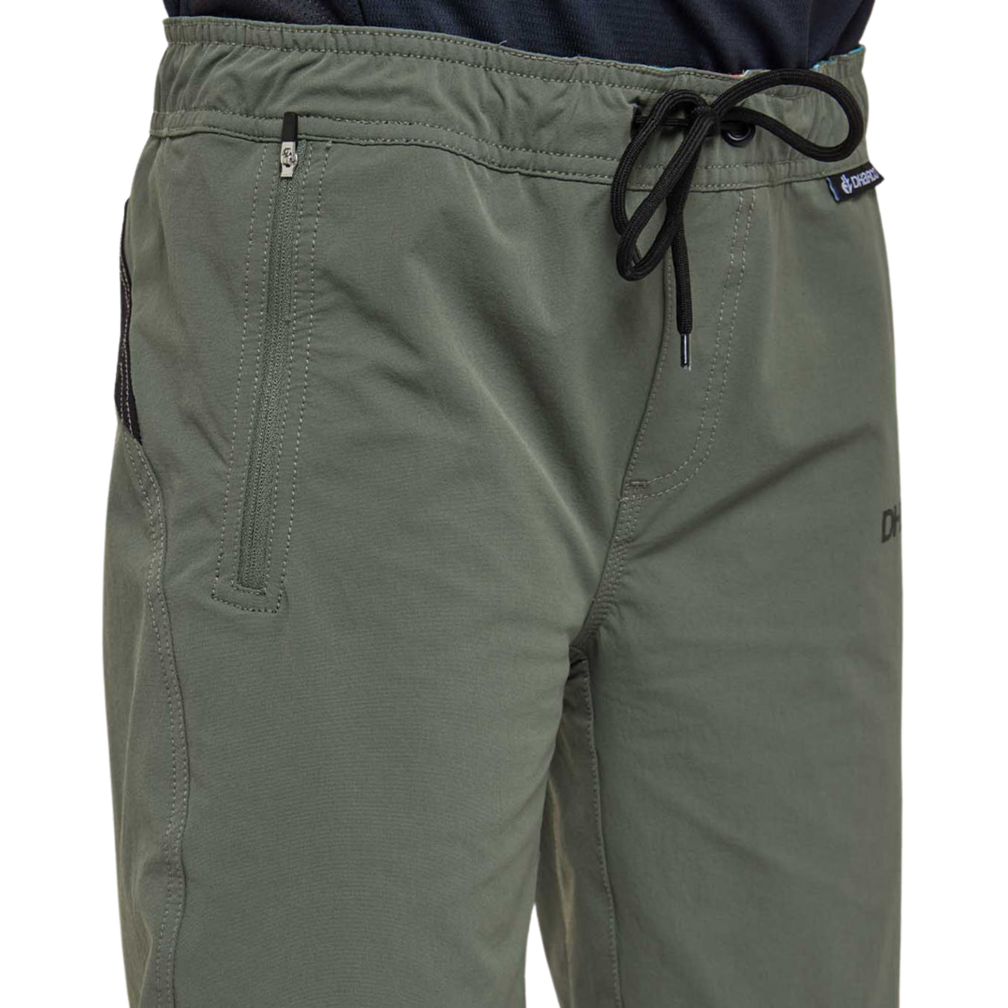 DHaRCO Youth Gravity Shorts in Gorilla Green with durable eco-friendly nylon, 4-way stretch and water-resistant finish