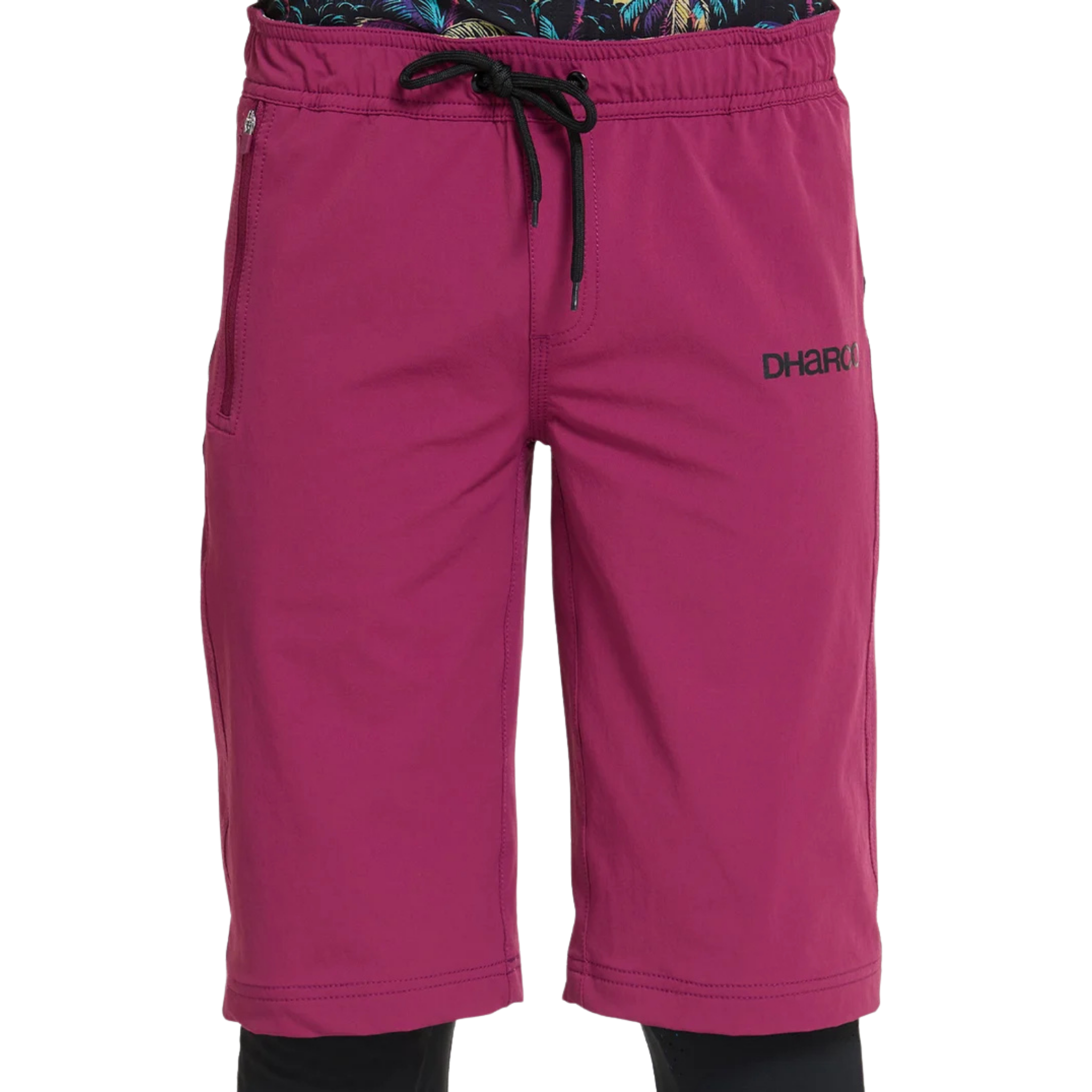 DHaRCO Youth Gravity Shorts in Sangria with durable nylon, 4-way stretch, water-resistant finish and elastic drawstring waist