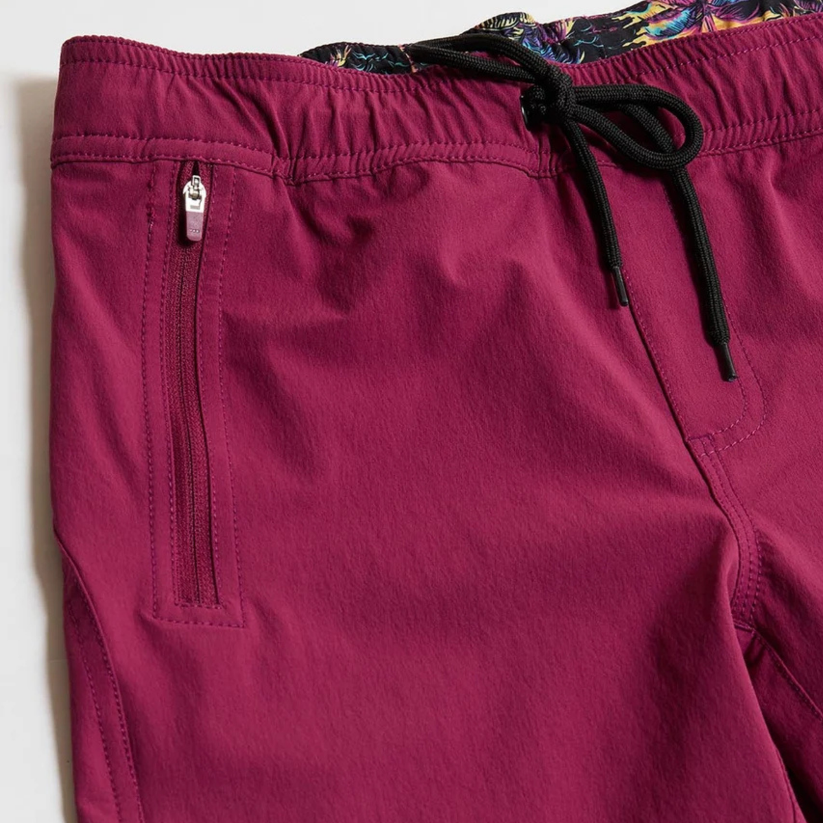 DHaRCO Youth Gravity Shorts in Sangria with durable eco-friendly nylon, 4-way stretch and water-resistant finish