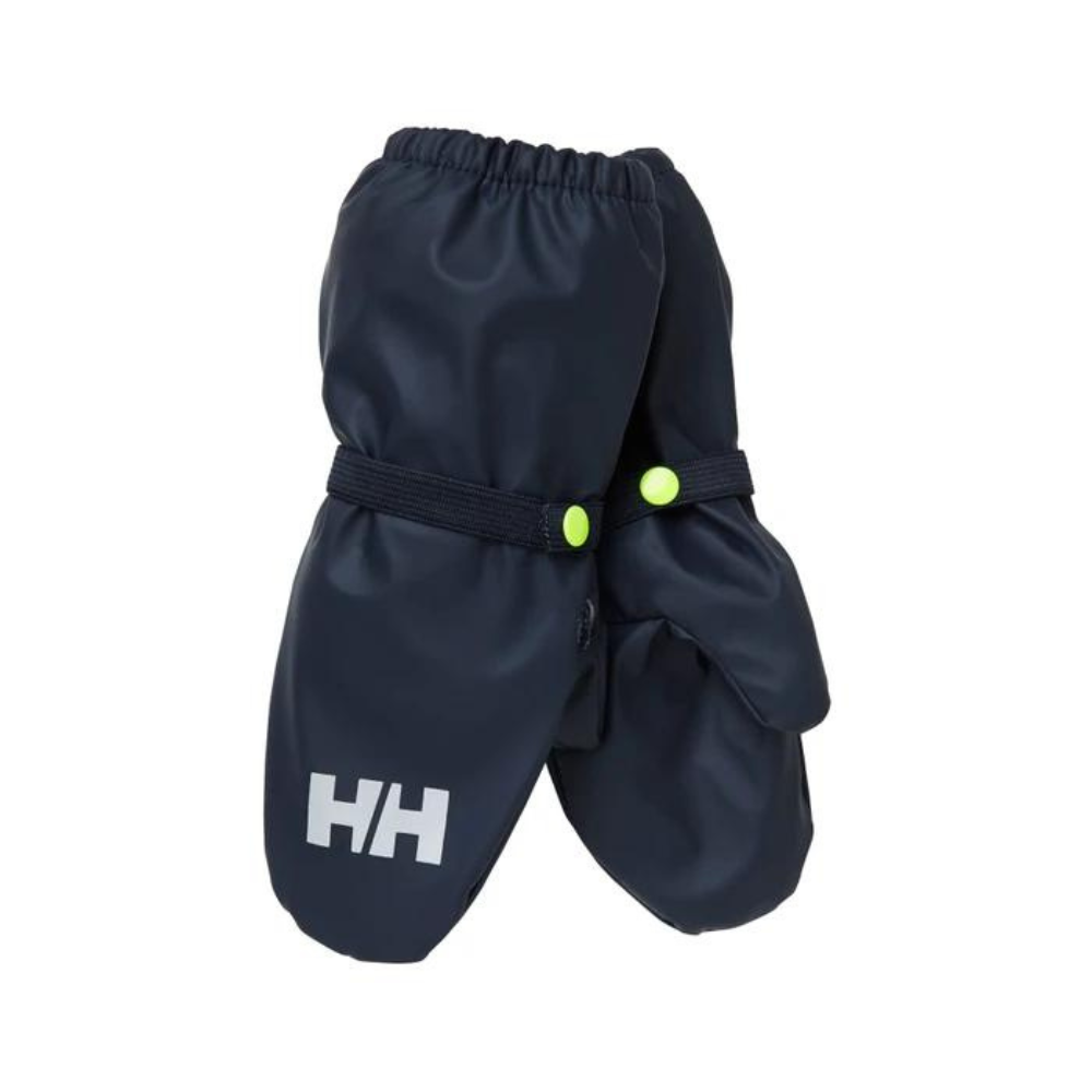 Helly Hansen Kids Bergen Fleece Rain Mittens in Navy (Front view).