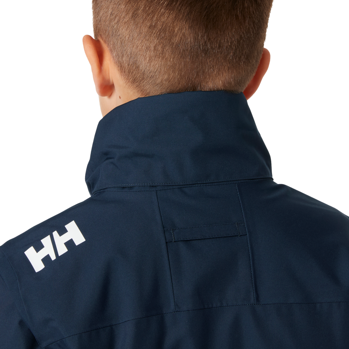 Helly Hansen Jr Crew Midlayer 2.0 Jacket in Navy with waterproof breathable HELLY TECH Protection and bluesign approved materials