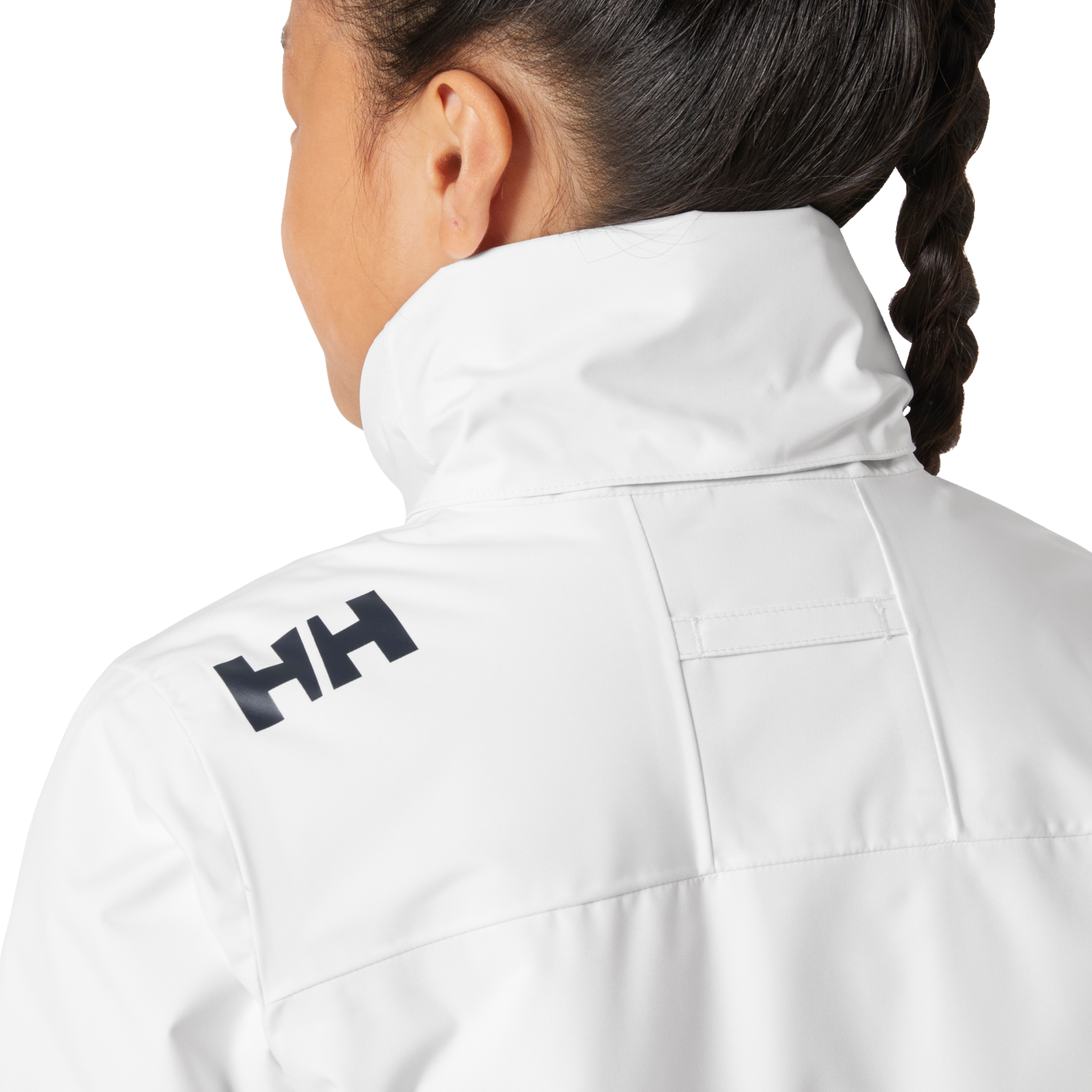 Helly Hansen Jr Crew Midlayer 2.0 Jacket in White with waterproof breathable HELLY TECH Protection and bluesign approved materials