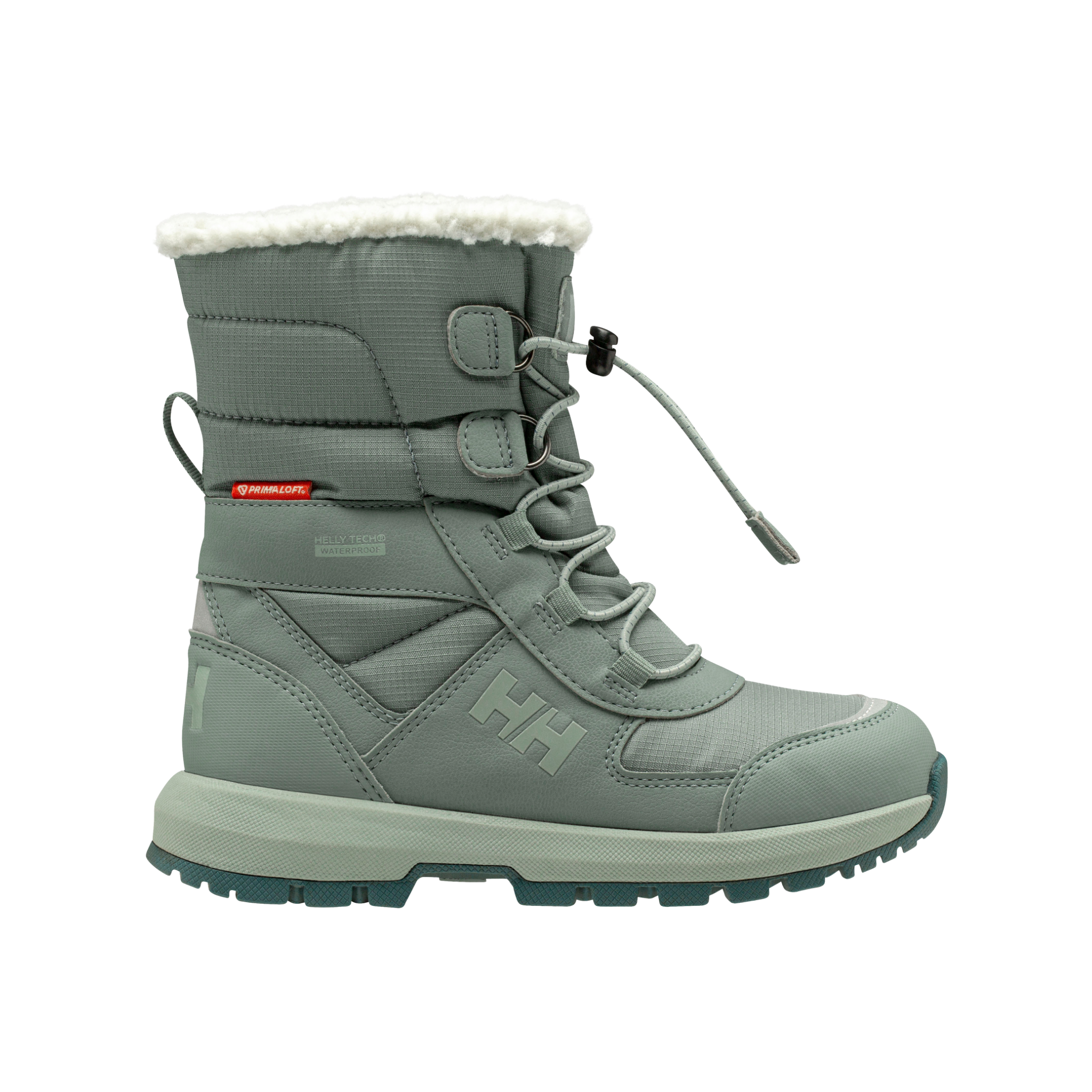 Helly Hansen Jr Silverton Winter Boots in Cactus color with HELLY TECH waterproof membrane, 400g PrimaLoft insulation and HH Max Grip outsole