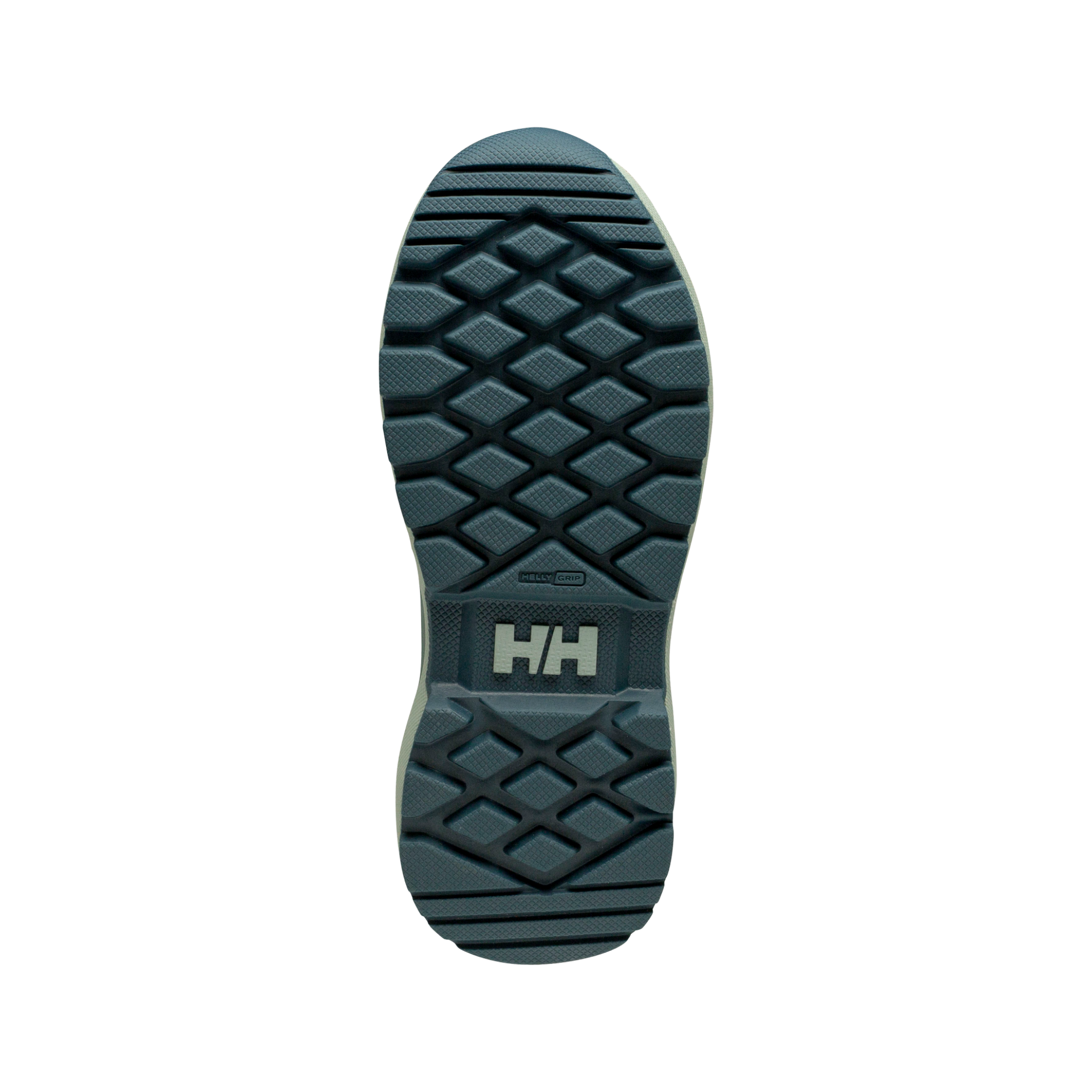 Sole view of Helly Hansen Jr Silverton Winter Boots Cactus color with HH Max Grip traction outsole for slippery winter surfaces