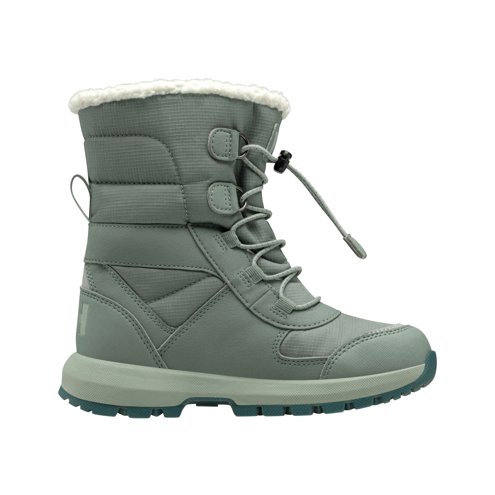 Side view of Helly Hansen Jr Silverton Winter Boots with HELLY TECH waterproofing, HH Pro Guard and insulated faux-shearling lining