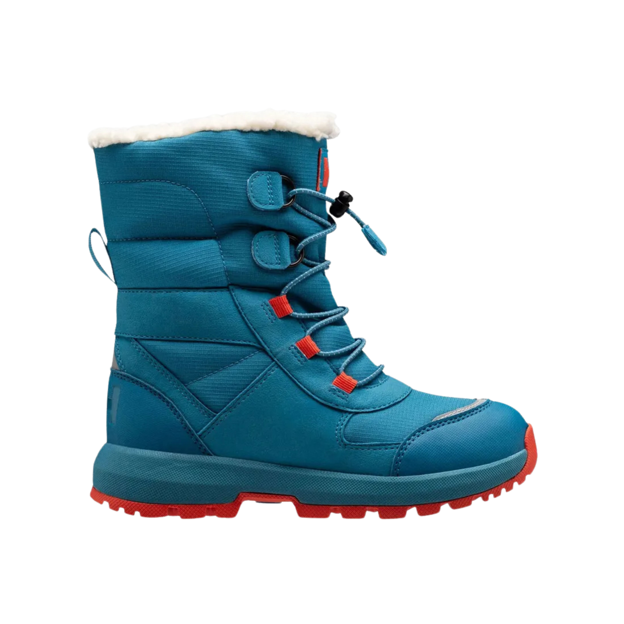 Side view of Helly Hansen Jr Silverton Winter Boots with HELLY TECH waterproofing, HH Pro Guard and insulated faux-shearling lining