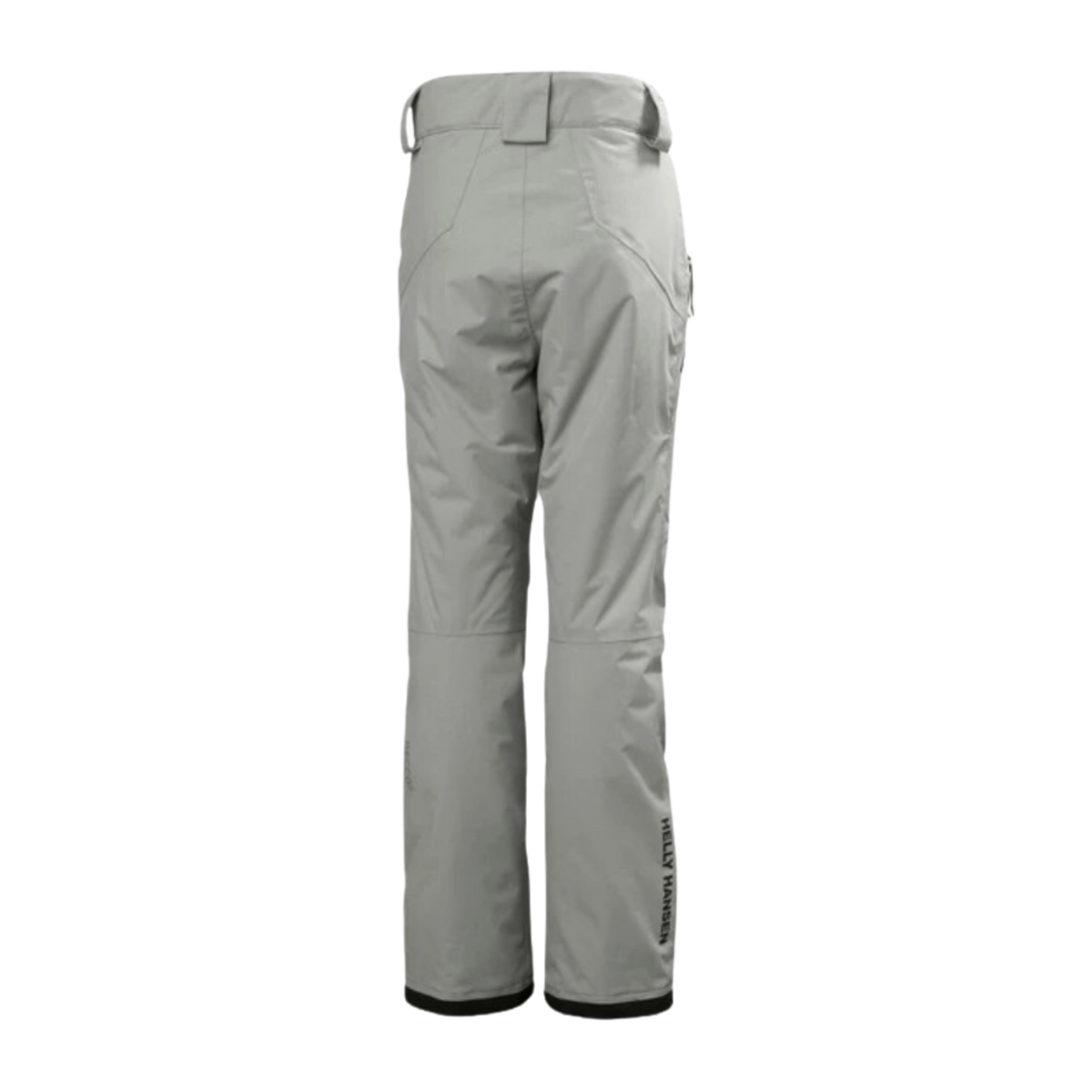 Rear view of Helly Hansen Junior Legendary Pants in Concrete color with insulated construction, articulated fit and reinforced lower hems