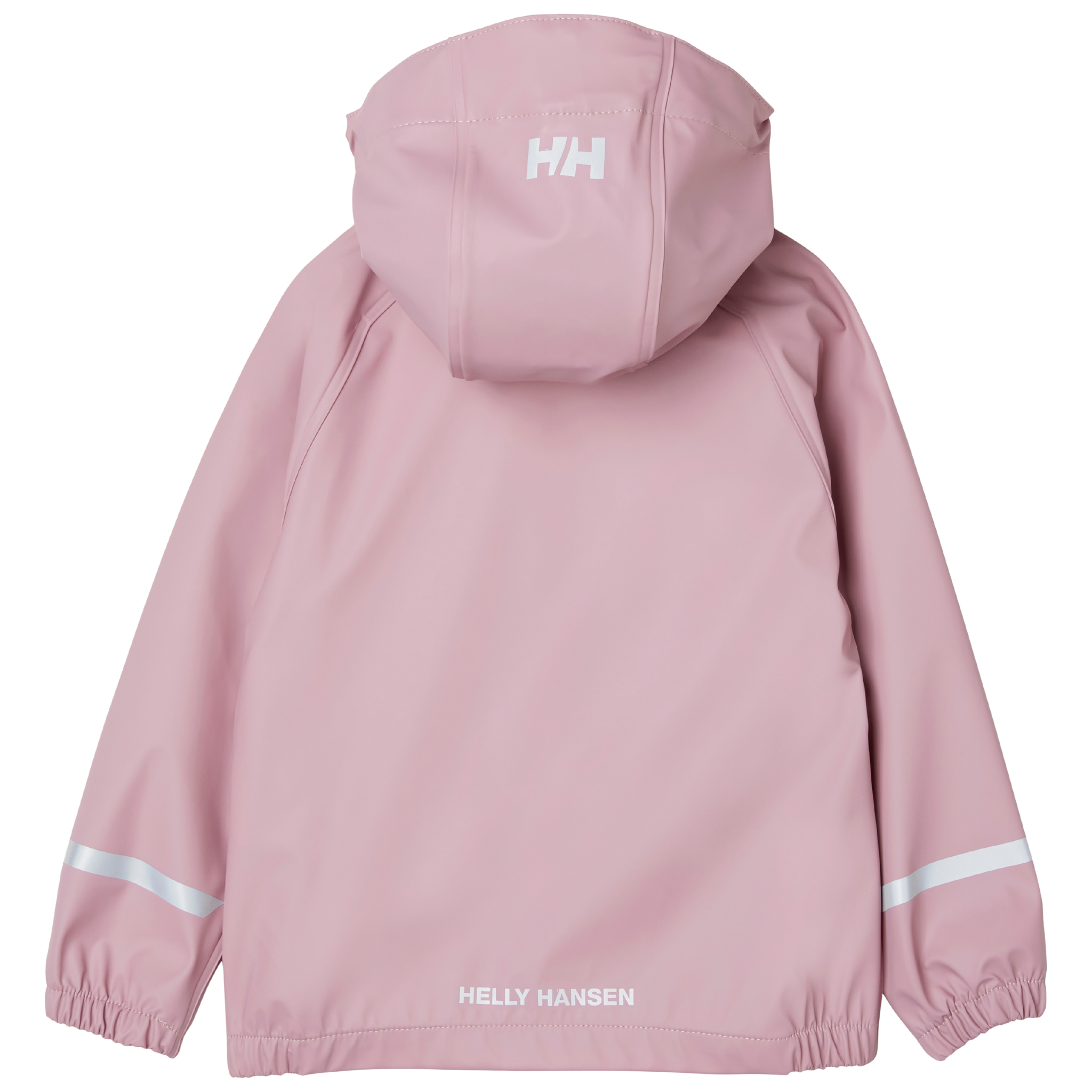 Rear view of Helly Hansen Kids Bergen 2.0 Rain Set with HELOX+ waterproof construction and reflective details