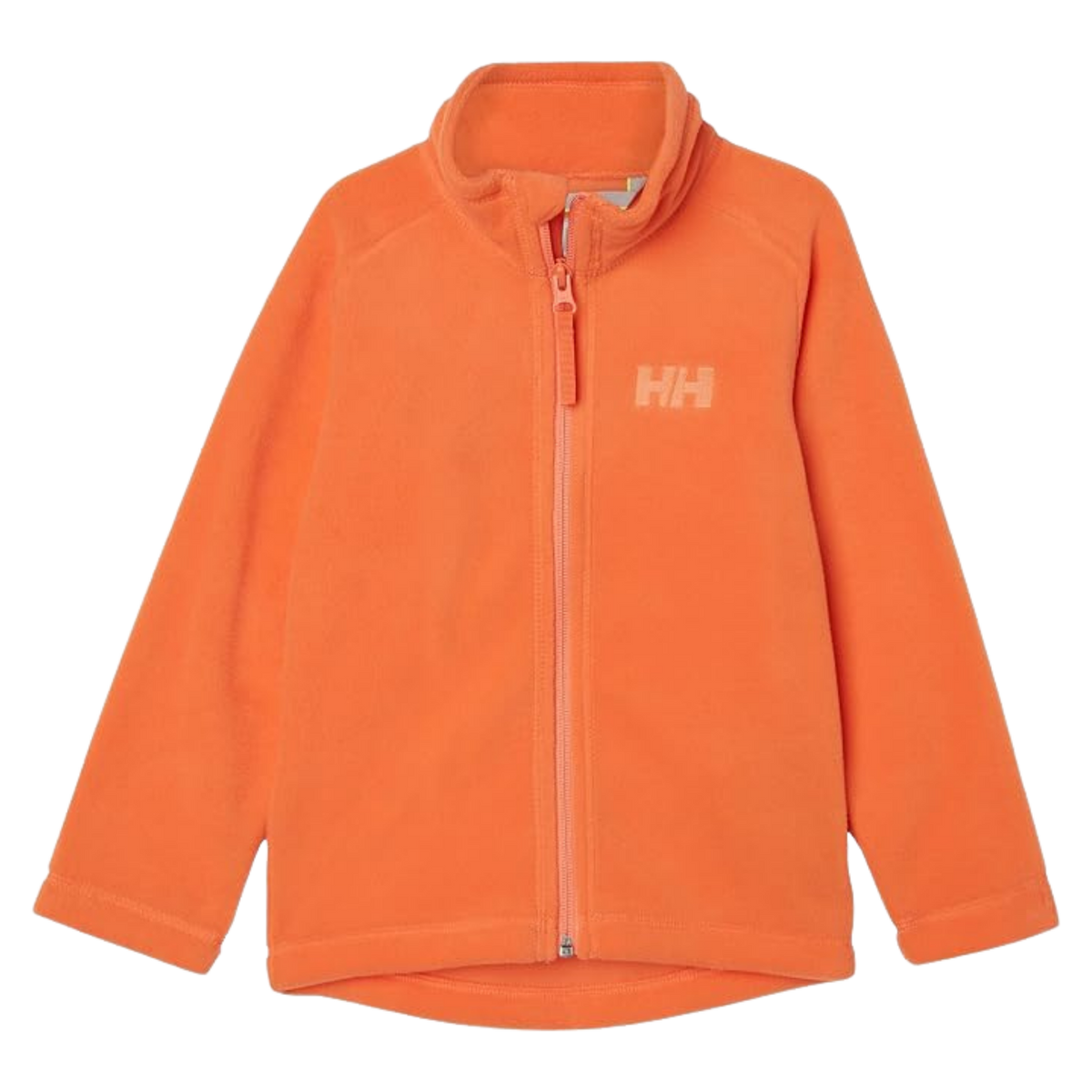Helly Hansen Kids Daybreaker 2.0 Jacket in Bonfire color with lightweight Polartec 100g/m² microfleece, YKK zipper and recycled content