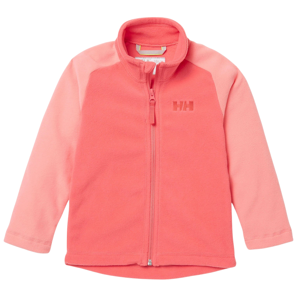 Helly Hansen Kids Daybreaker 2.0 Jacket in Sunset Pink with lightweight Polartec 100g/m² microfleece, YKK zipper and recycled content