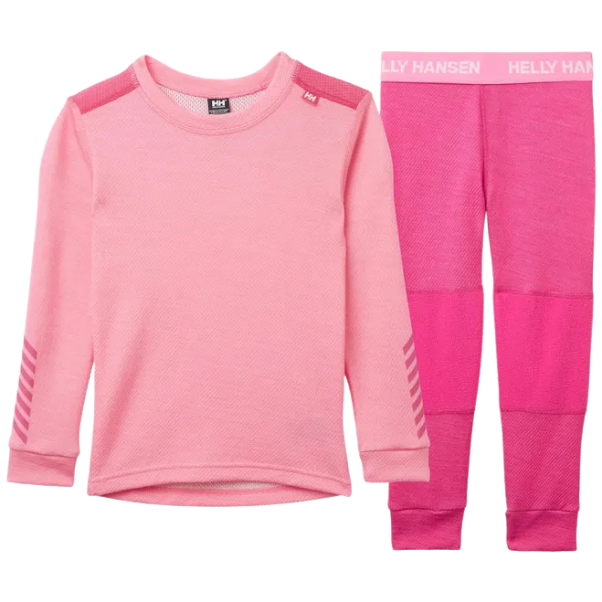 Helly Hansen Kids Lifa Merino Set in Dragon Fruit color with warm Merino wool, LIFA moisture management and flatlock seams for winter layering