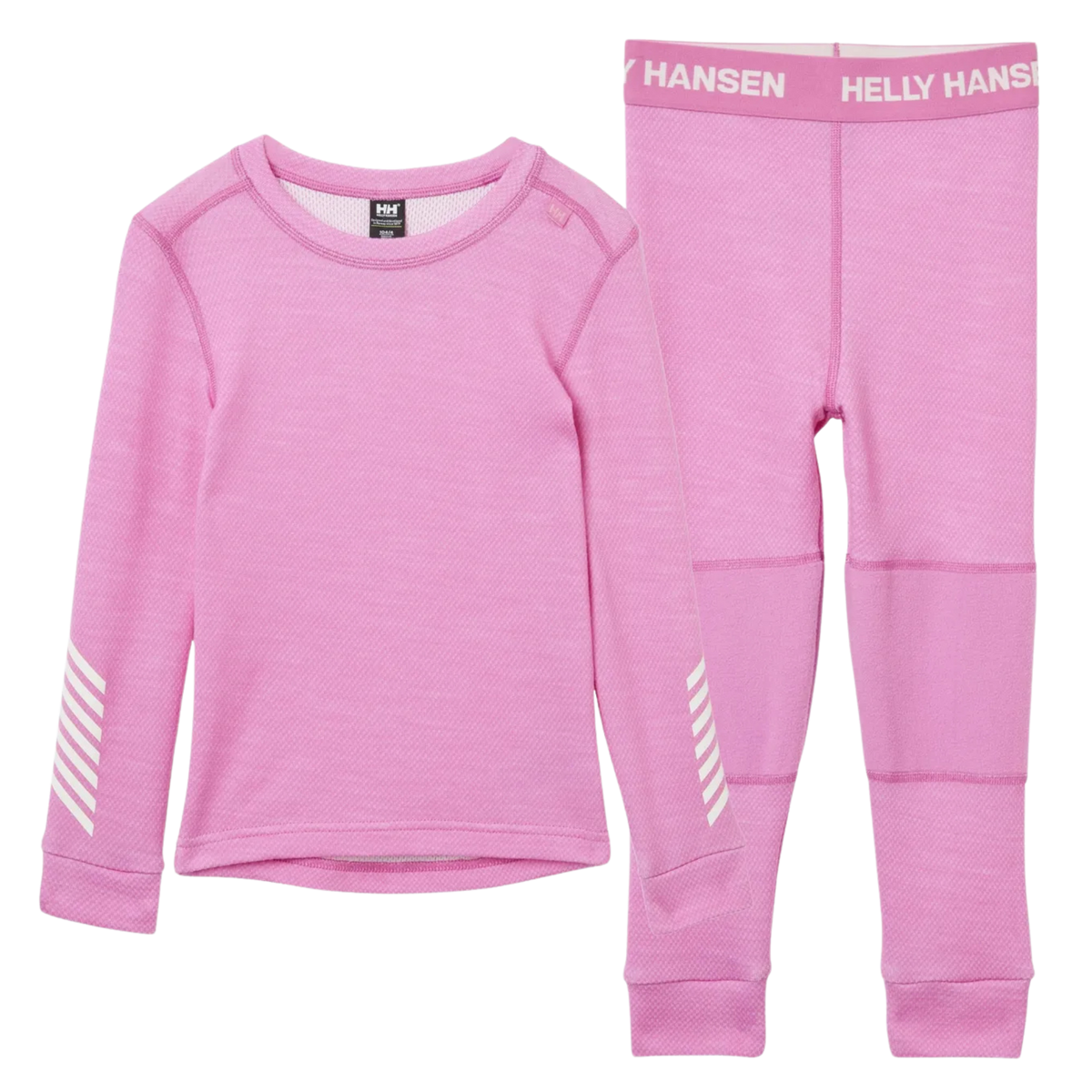Helly Hansen Kids Lifa Merino Set in Meta Pink with warm Merino wool, LIFA moisture management and flatlock seams for winter layering