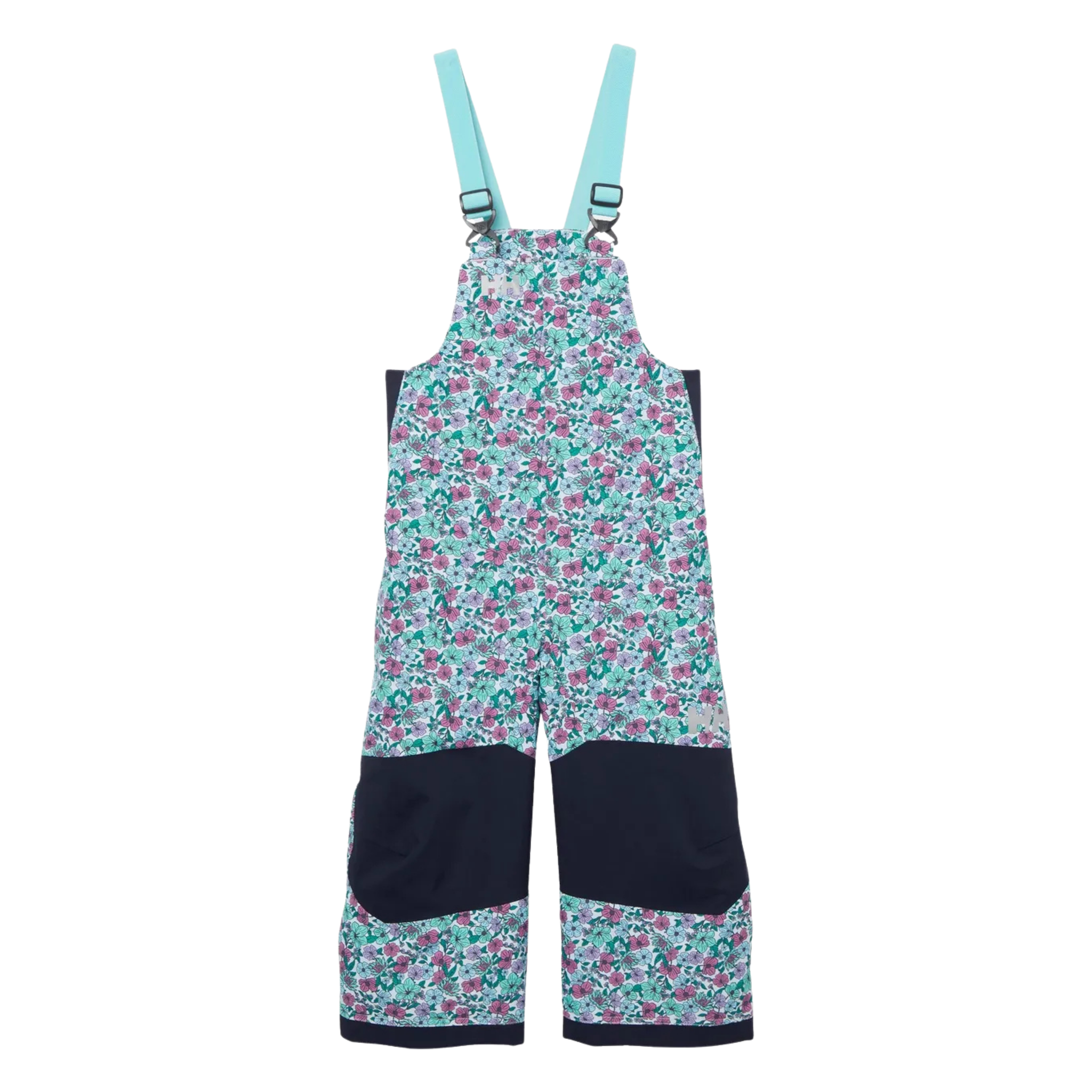 Helly Hansen Kids Rider 2.0 Insulated Bib Pants in Floral design with HELLY TECH Performance, 100g PrimaLoft BLACK insulation and snow gaiters