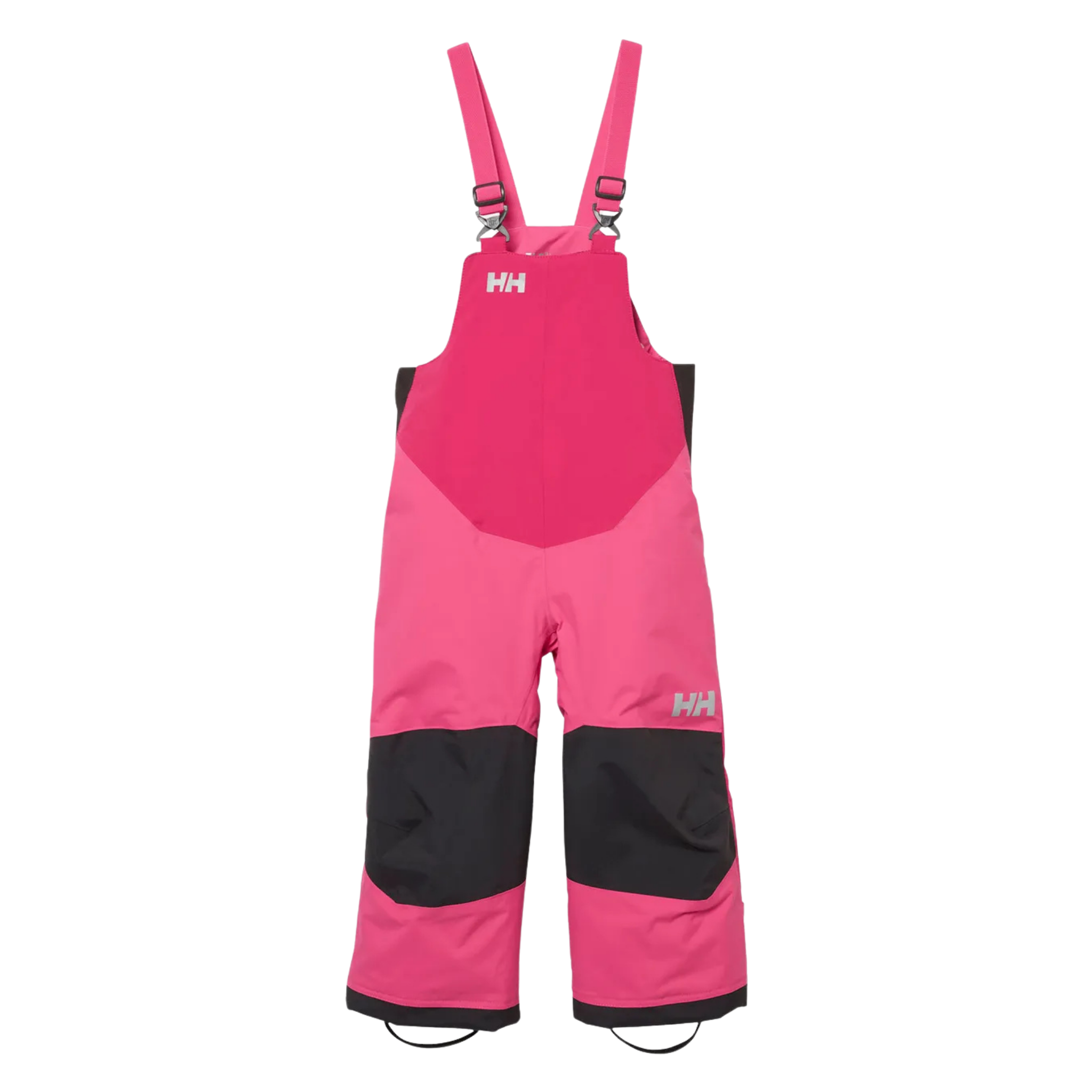 Helly Hansen Kids Rider 2.0 Insulated Bib Pants in Hot Pink with HELLY TECH Performance, 100g PrimaLoft BLACK insulation and snow gaiters