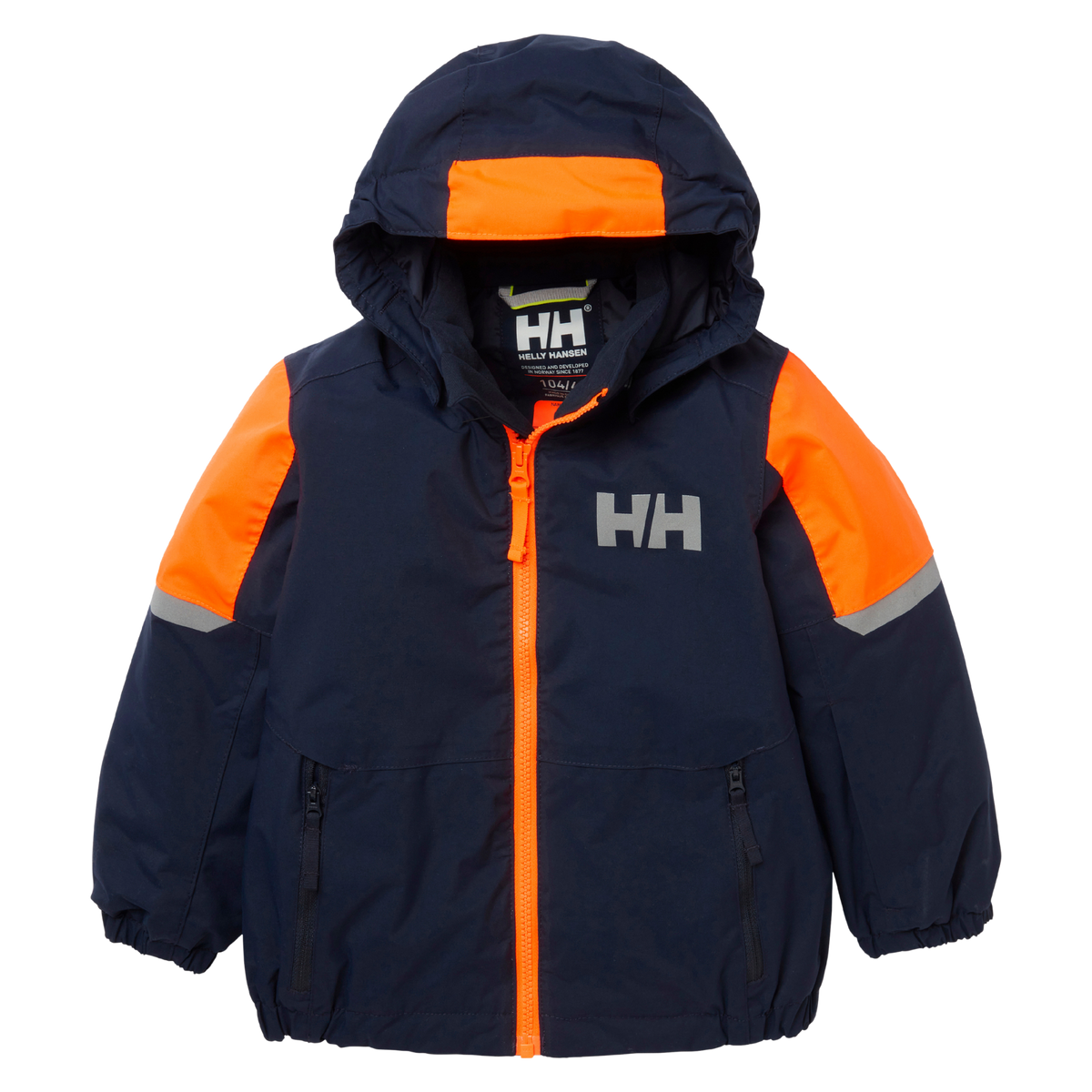 Helly Hansen Kids Rider 2.0 Insulated Winter Jacket in Navy with HELLY TECH Performance, 133g PrimaLoft BLACK Eco insulation and detachable hood