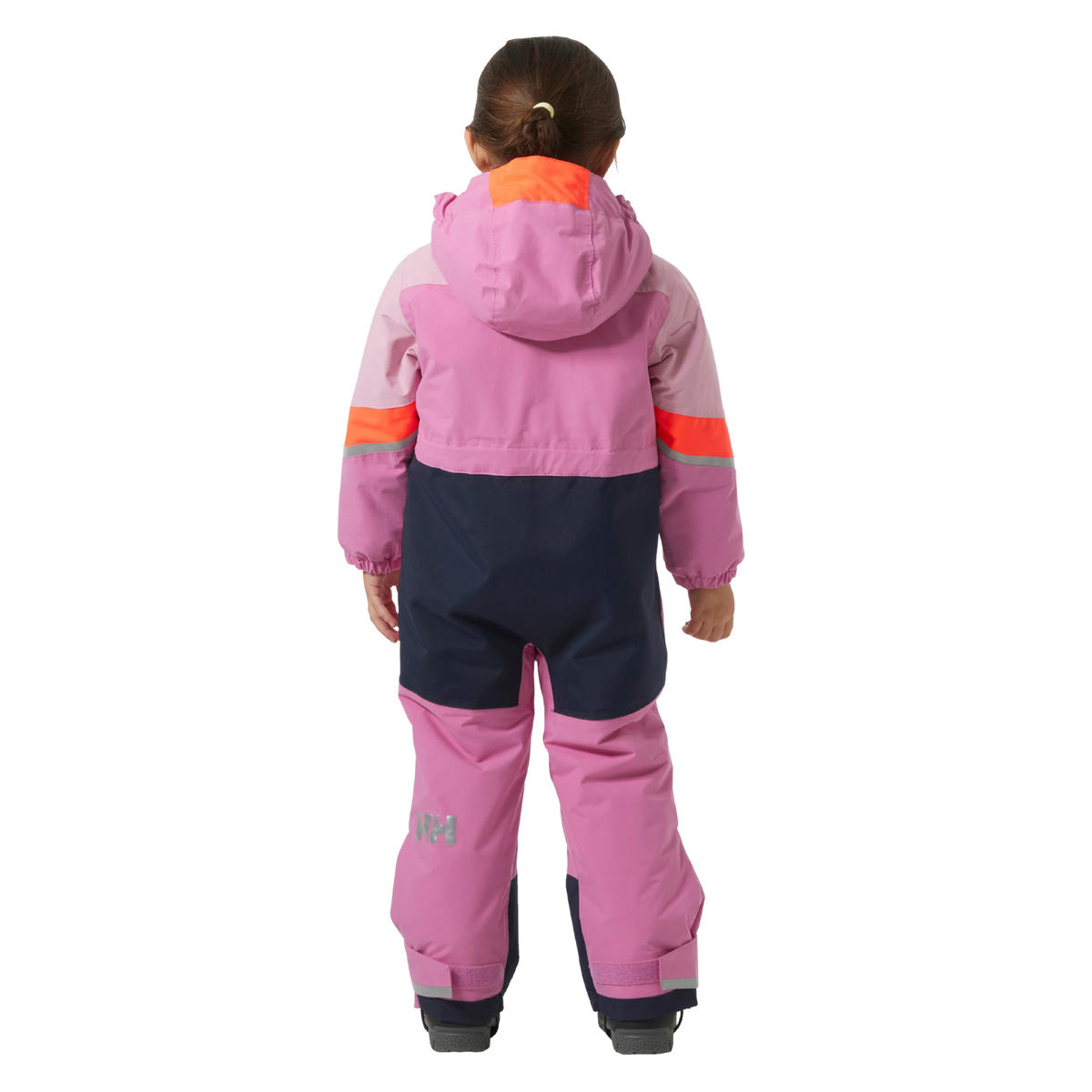 Rear view of Helly Hansen Kids Rider 3.0 Snowsuit with reinforced no-back-seam seat construction for added waterproofness and durability