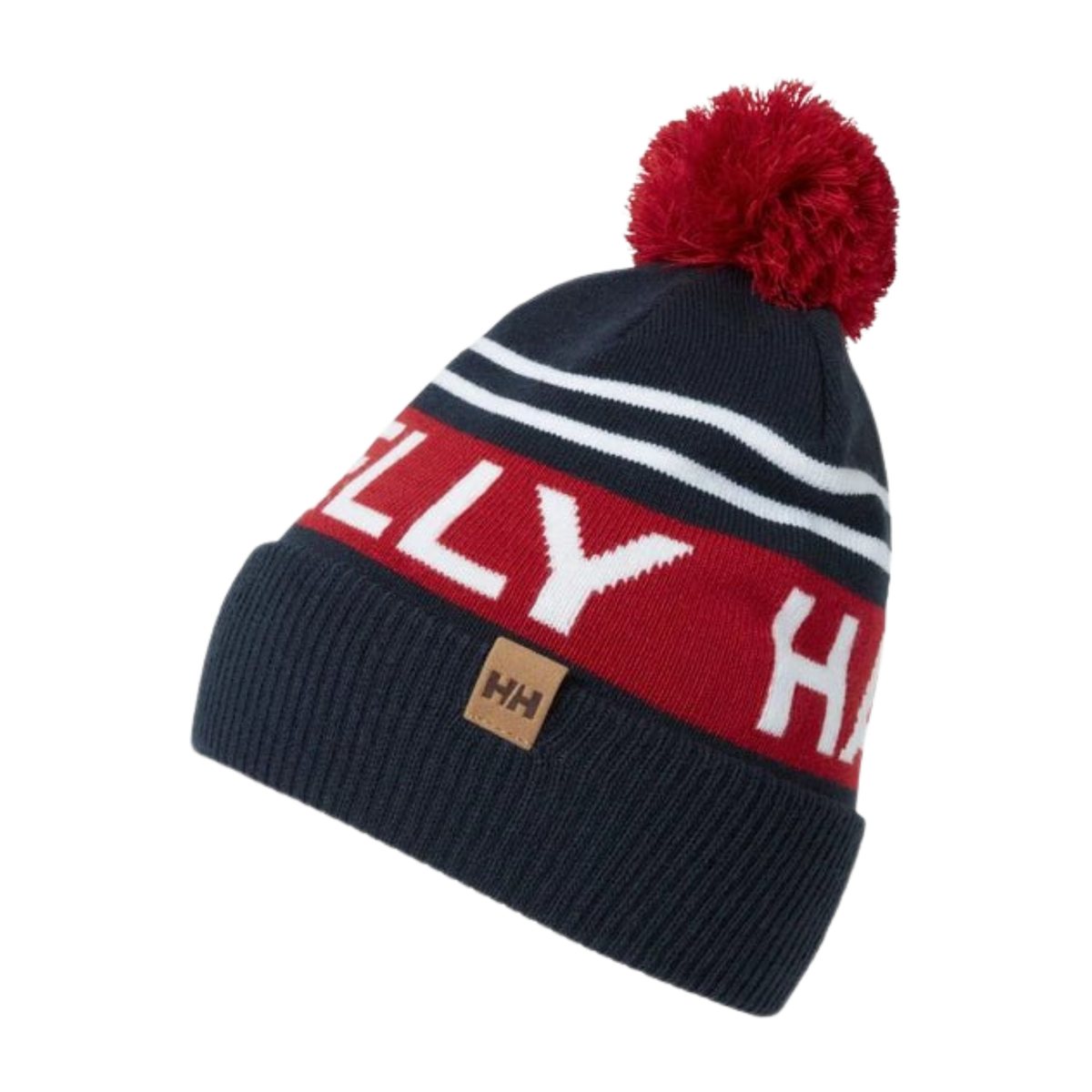 Helly Hansen Kids Ridgeline Beanie in Navy with super-soft cozy fabric, ribbed cuff and knitted Helly Hansen logo