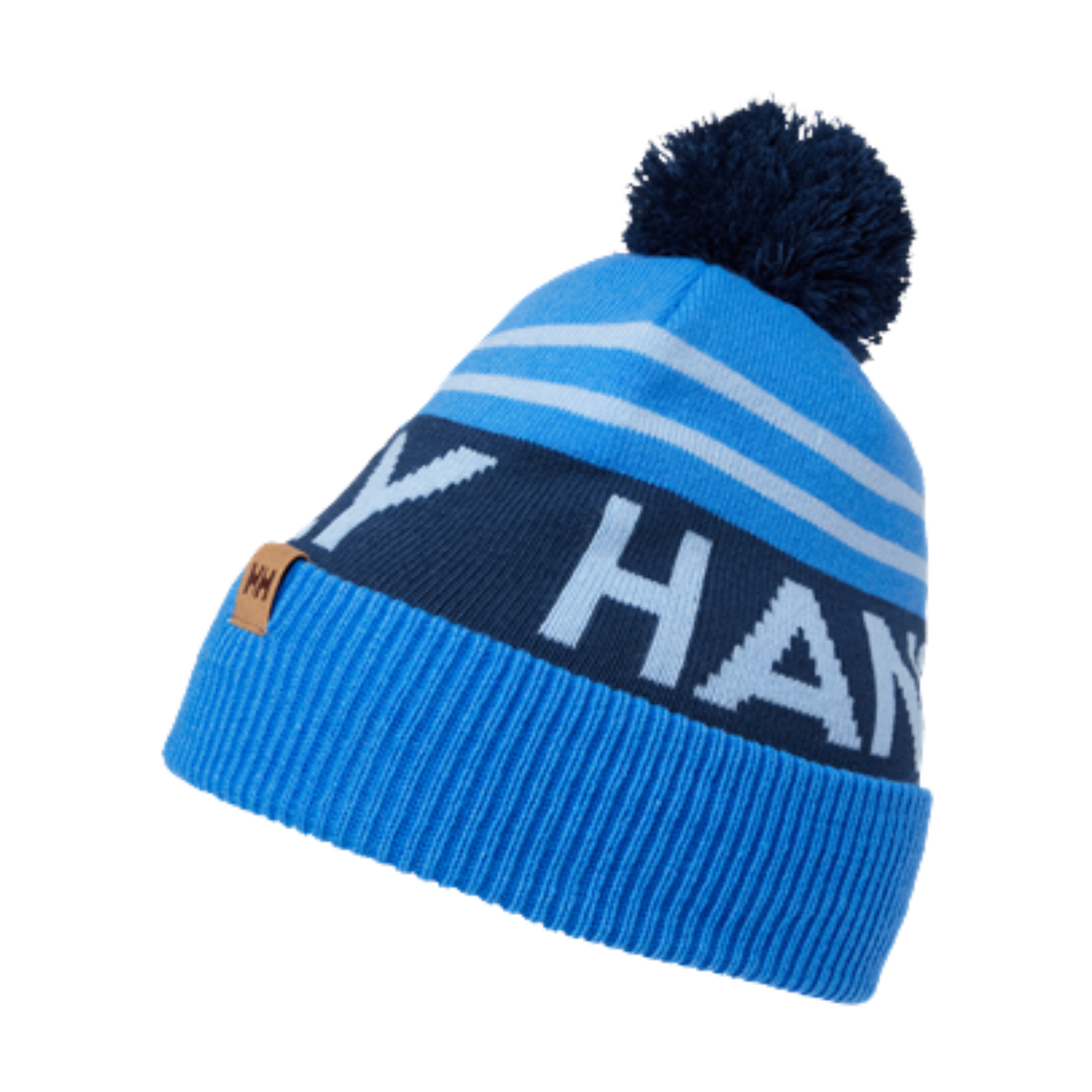 Helly Hansen Kids Ridgeline Beanie in Ultra Blue with super-soft cozy fabric, ribbed cuff and knitted Helly Hansen logo