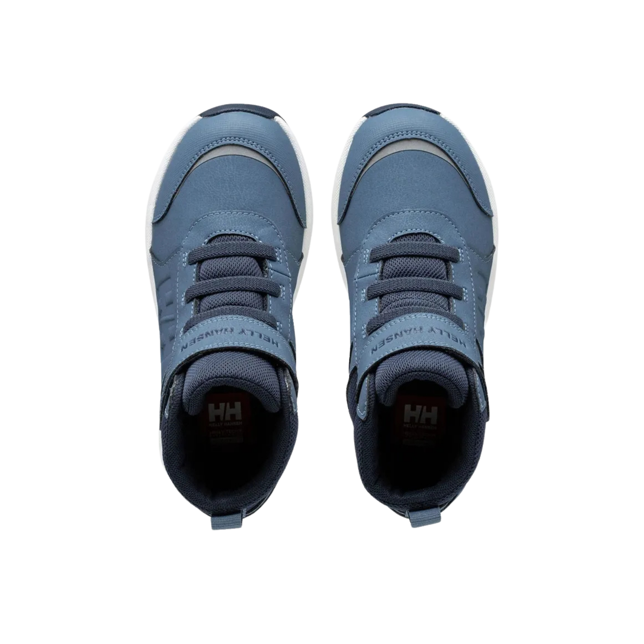 Top view of Helly Hansen Kids Shelter Boots HT in Navy with padded comfort collar and warm recycled lining