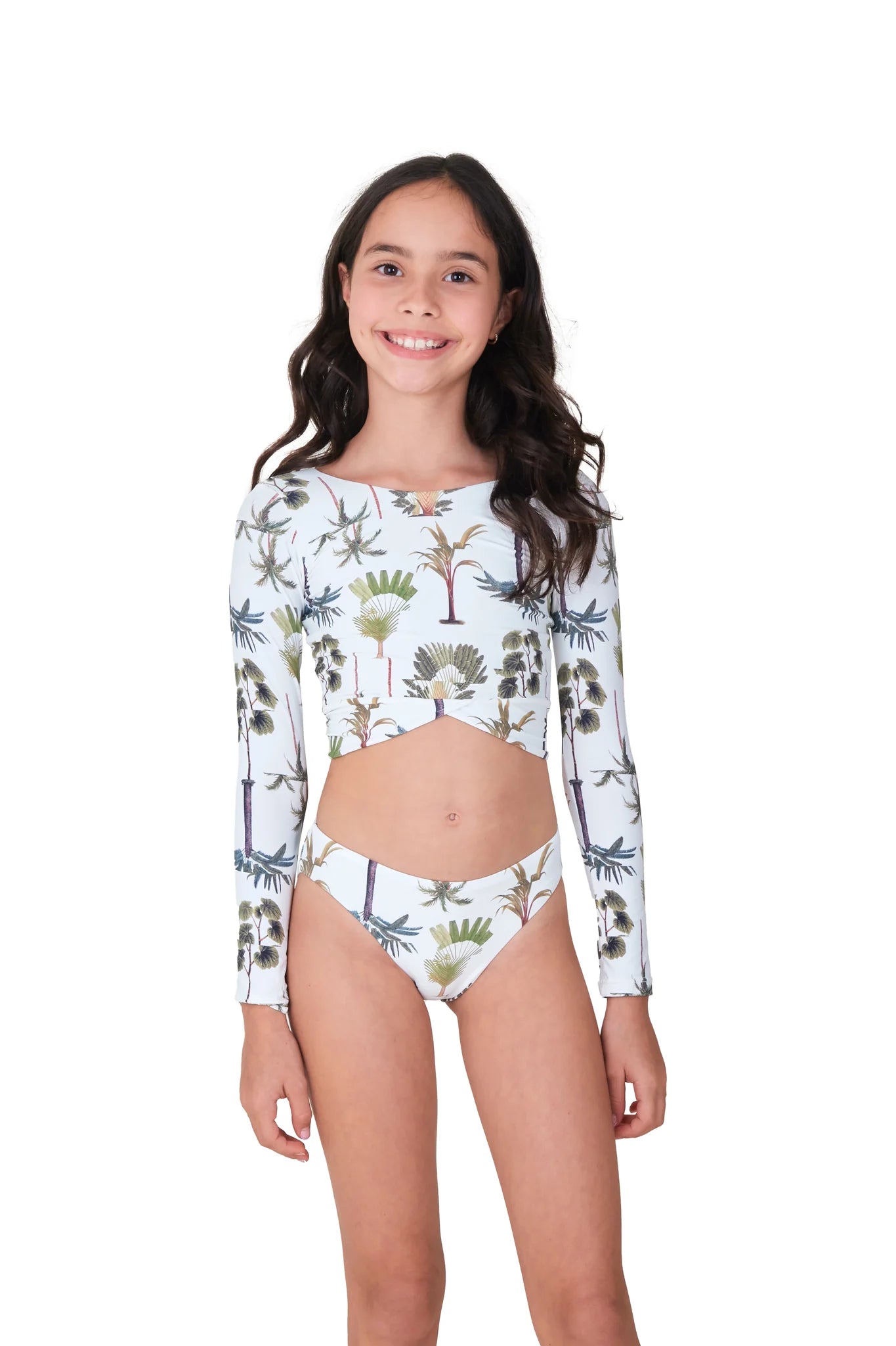 Malai Girls Green Wood Stardust Set