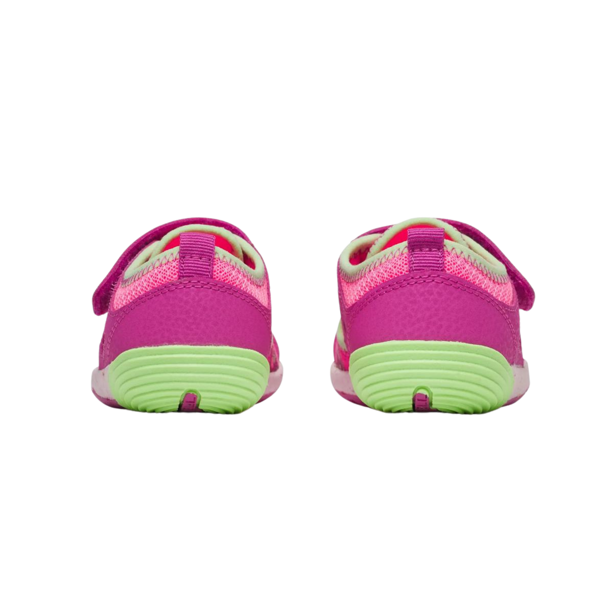 Rear view of Merrell Bare Steps Toddler Water Shoes in Butterfly design with flexible water-ready construction for active summer play