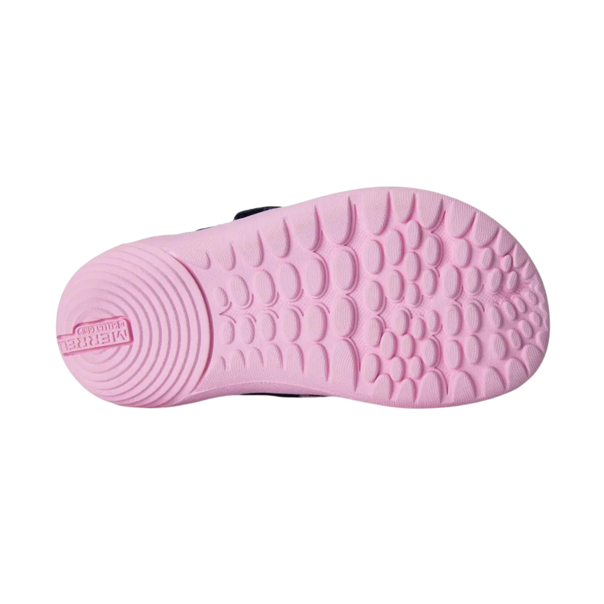Merrell Bare Steps Toddler Water Shoe outsole made with 20% recycled rubber for durable traction during active play