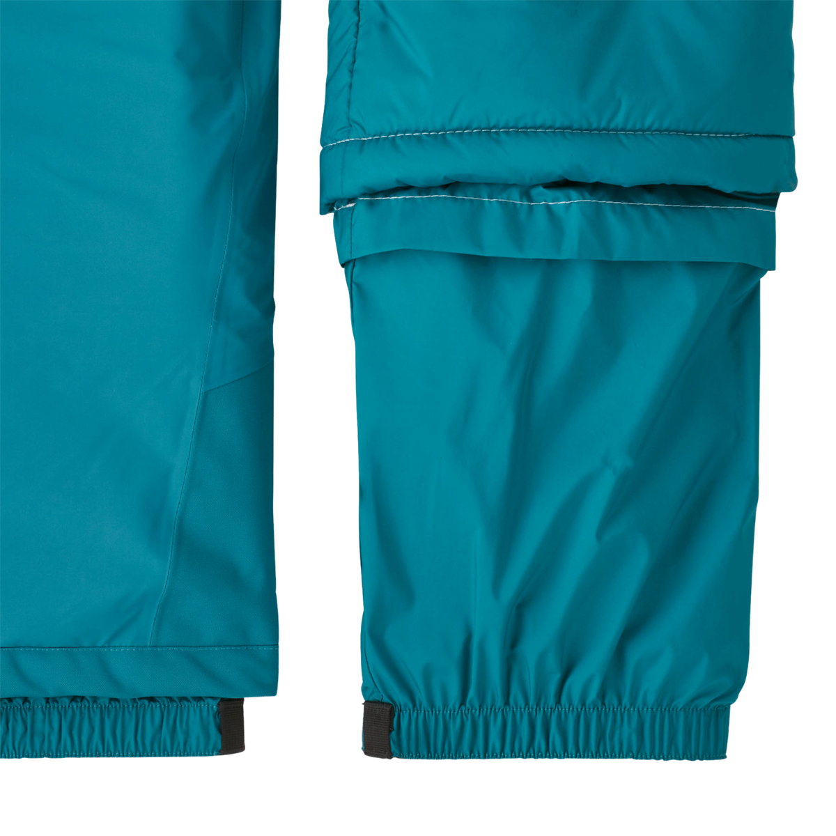 Patagonia Kids Powder Town Bibs internal snow gaiters with gripper elastic designed to fit securely around ski and snowboard boots
