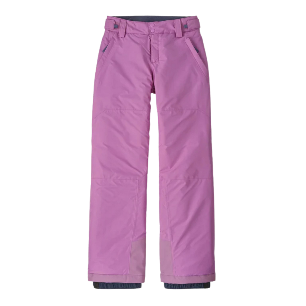 Patagonia Kids Powder Town Pants in Brisk Purple with H2No waterproof shell, 150-g Thermogreen insulation, Grow-Fit legs and internal snow gaiters