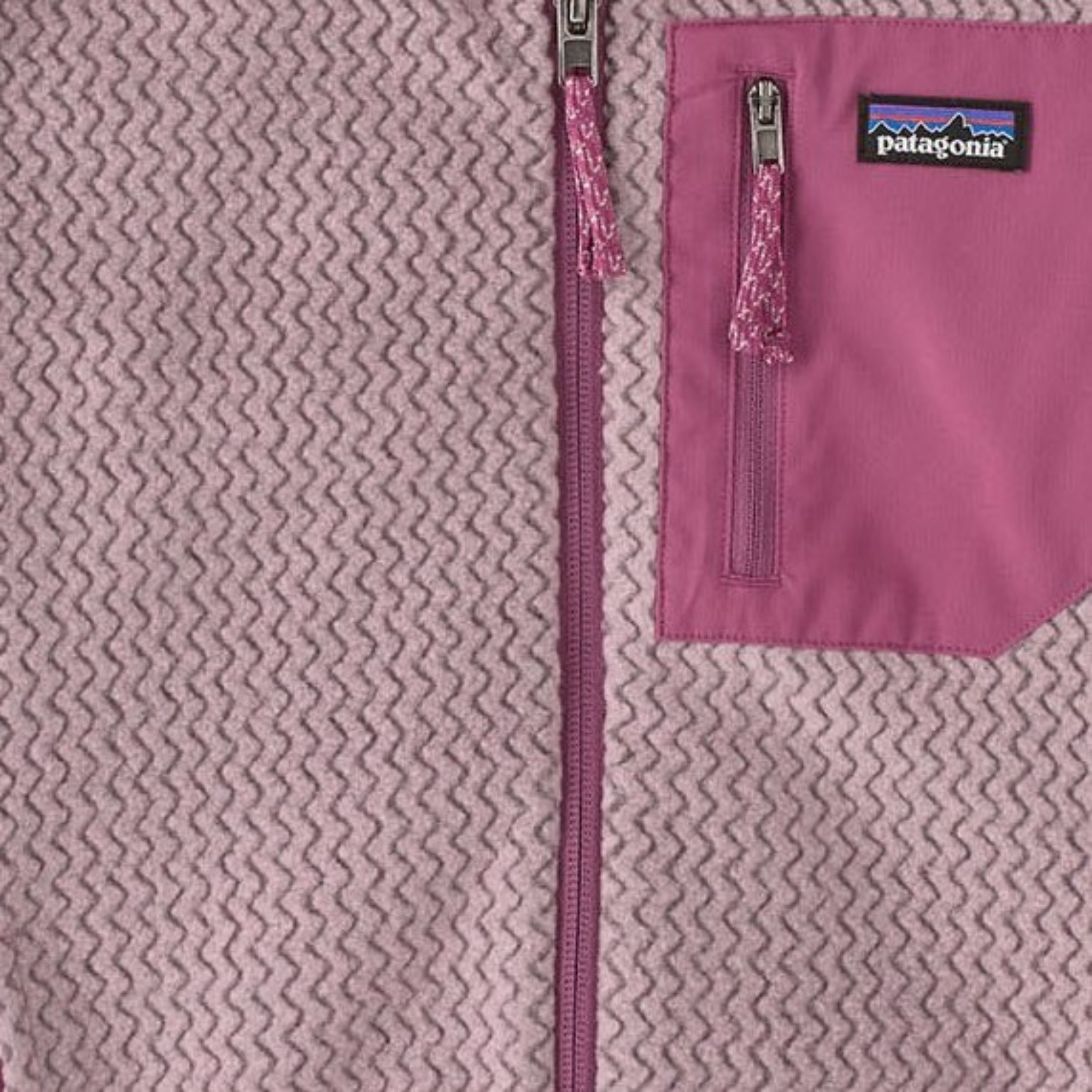 Patagonia Kids R1 Air Full-Zip Hoody full-length front zipper with lightweight breathable recycled fleece construction
