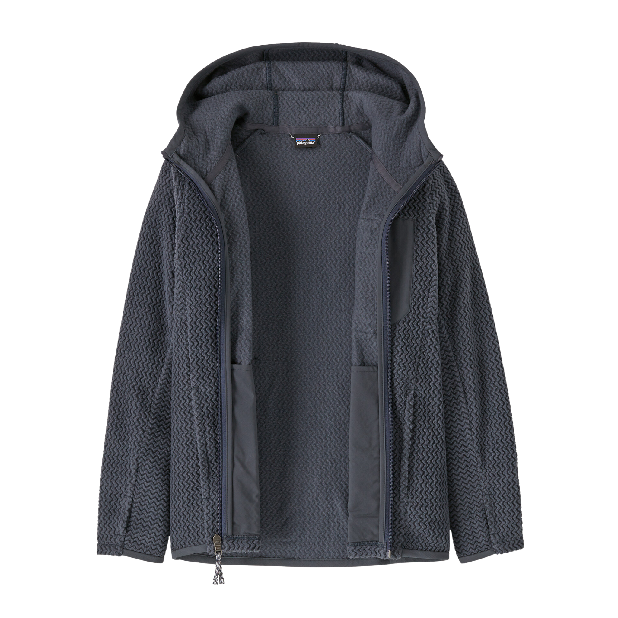 Patagonia Kids R1 Air Full-Zip Hoody with 100% recycled polyester fleece designed to wick moisture, breathe and dry quickly