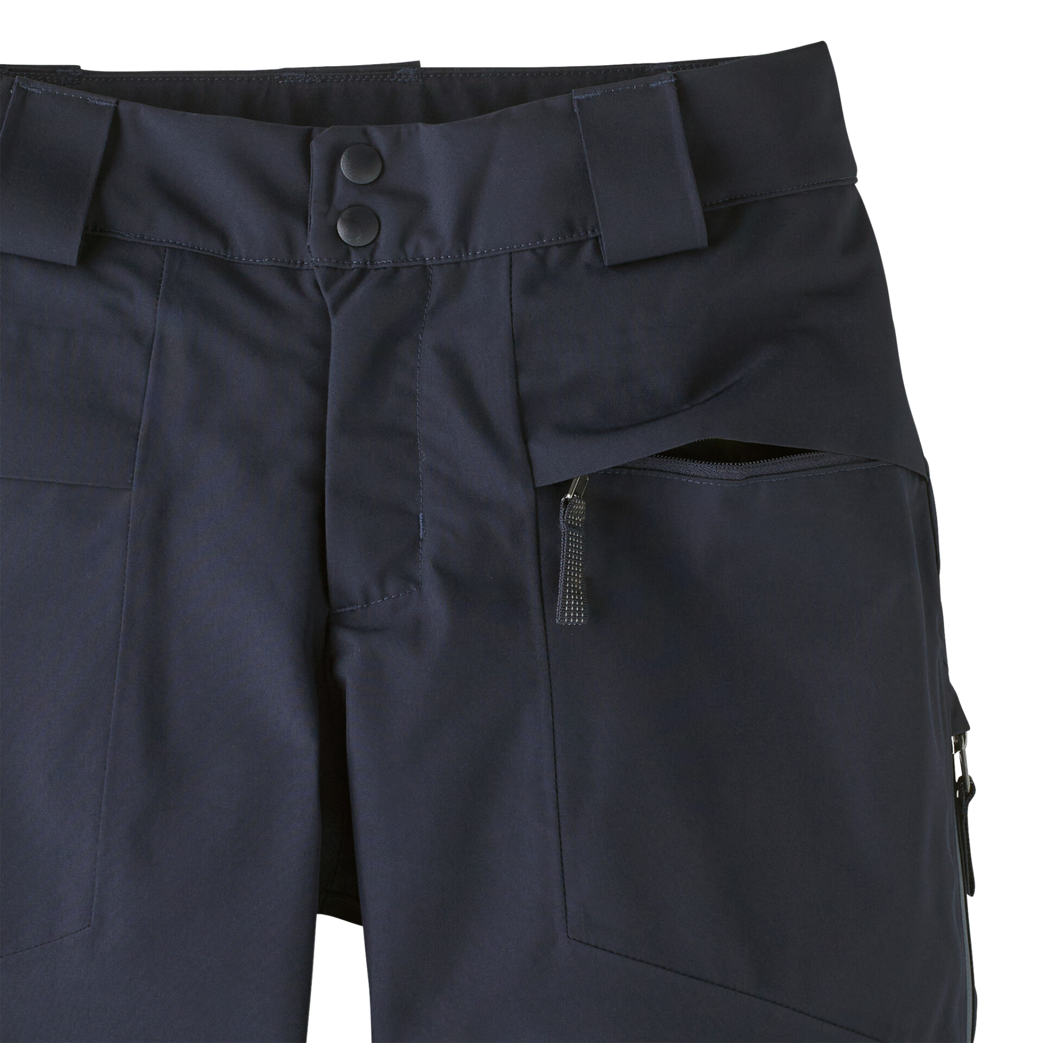 Patagonia Kids Storm Shift Pants covered zippered thigh pocket for secure mountain storage