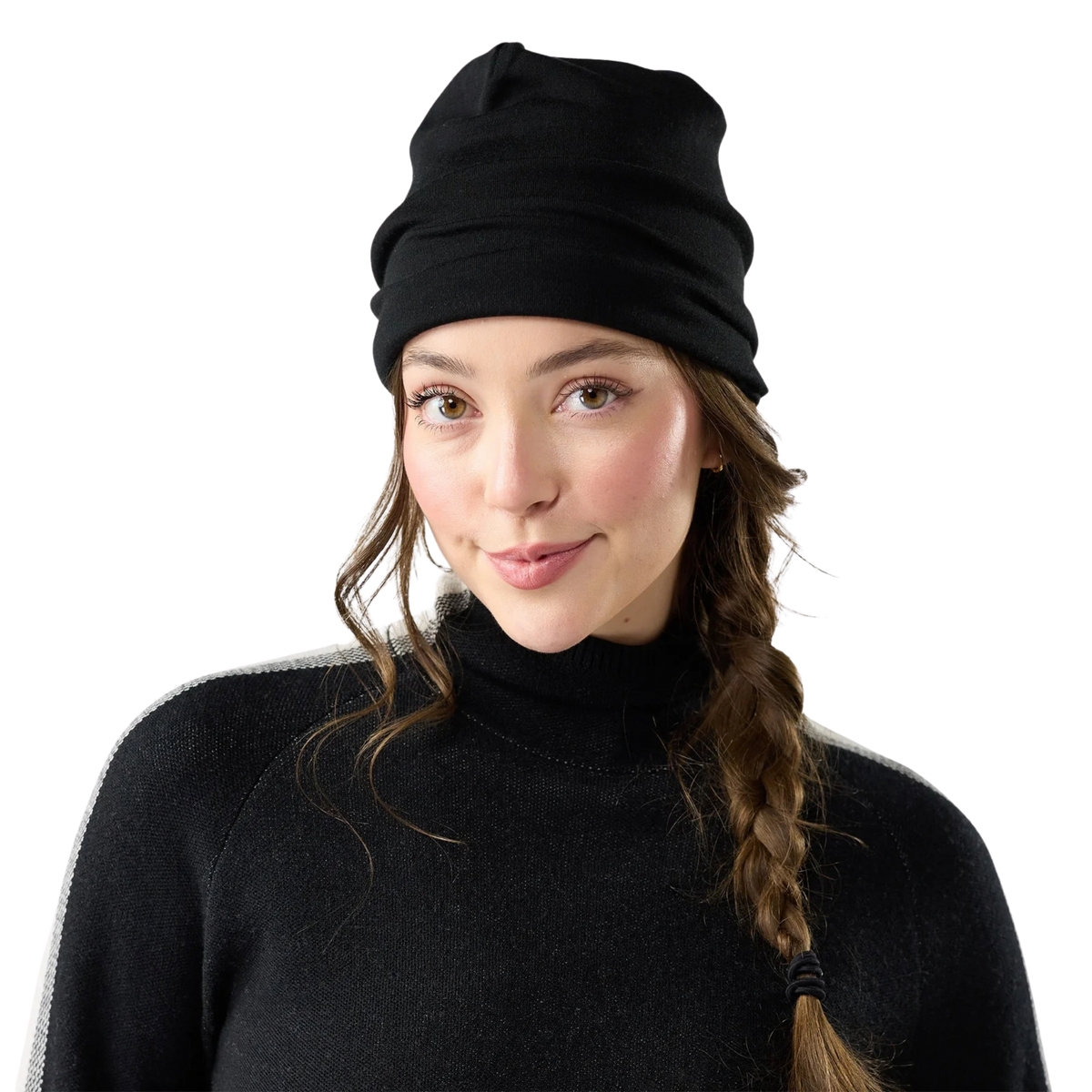 Front view of reverse side of Smartwool Thermal Merino Reversible Cuffed Beanie with 100% Merino wool construction