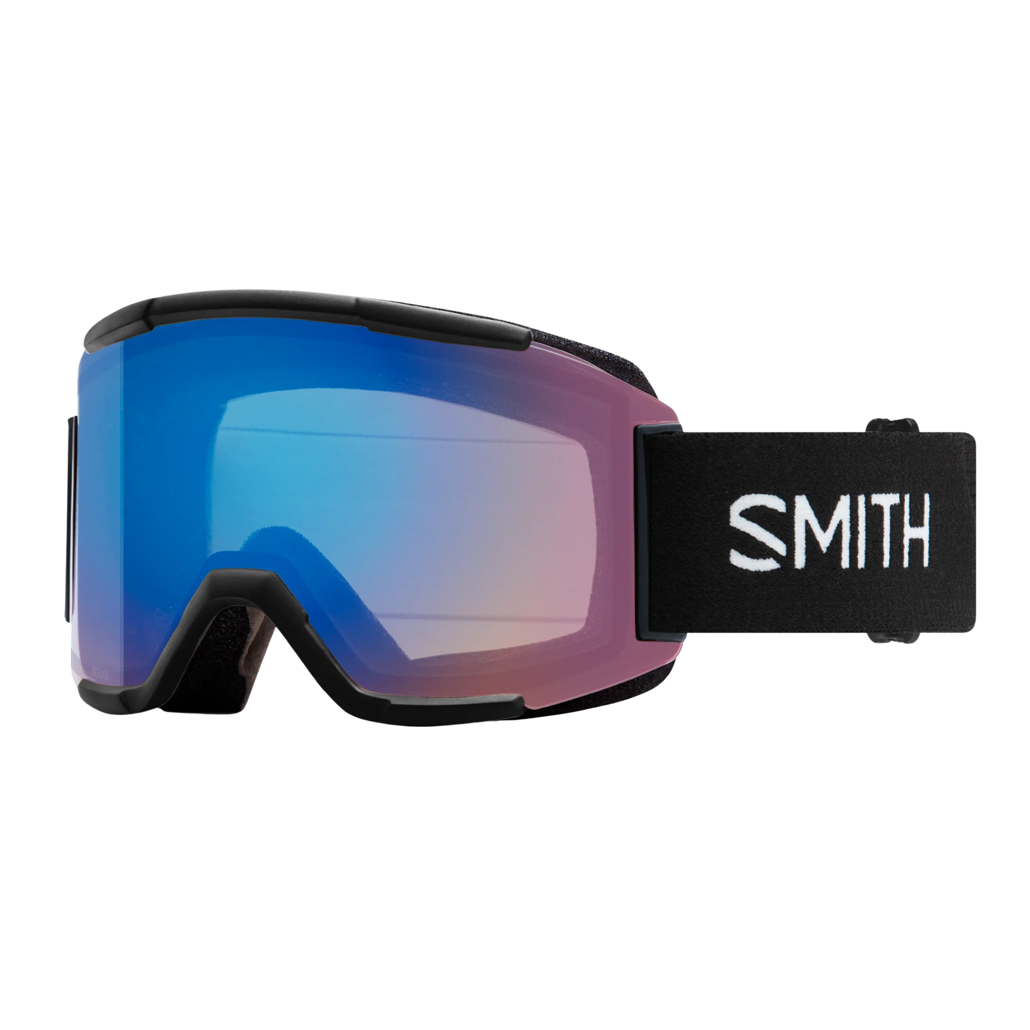 Smith Squad S Low Bridge Fit ChromaPop snow goggles in Storm Rose Flash, suited for skiing and snowboarding in Whistler