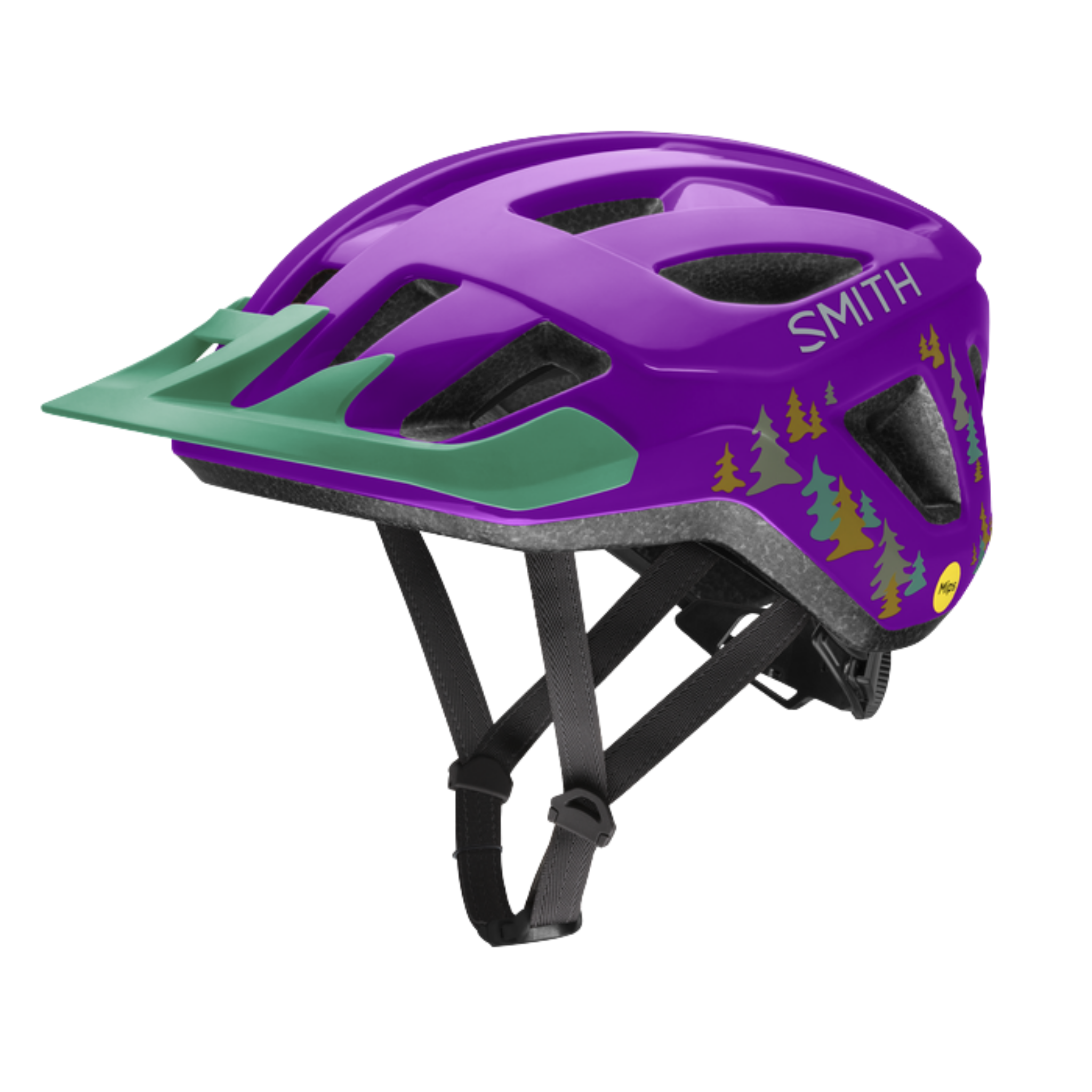 Smith Wilder Jr MIPS mountain bike helmet in Purple Pines, suited for Whistler Bike Park trail riding