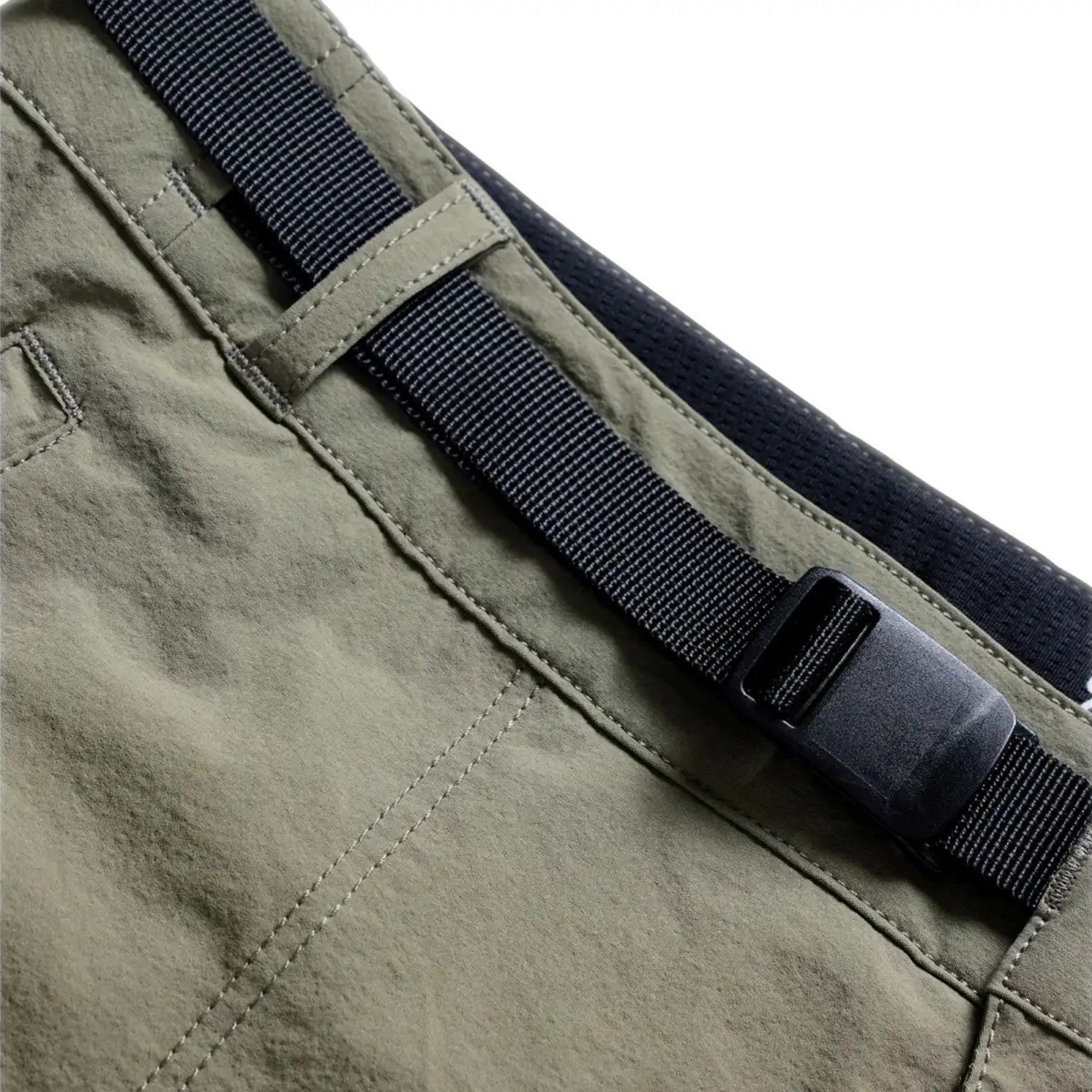 Belt Close-up of Troy Lee Designs Skyline Trail Pant Mono Army