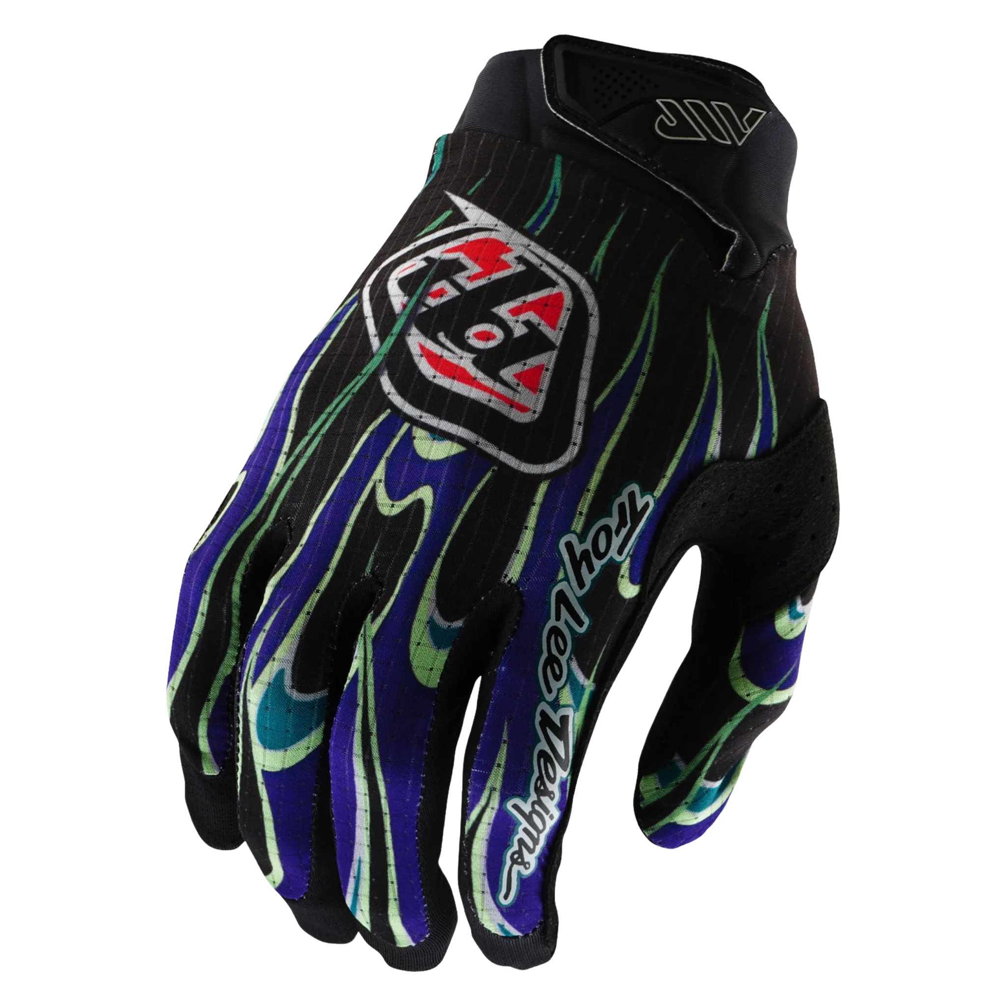 Troy Lee Designs Youth Air Gloves in Torched Black/Purple for Whistler Bike Park mountain biking