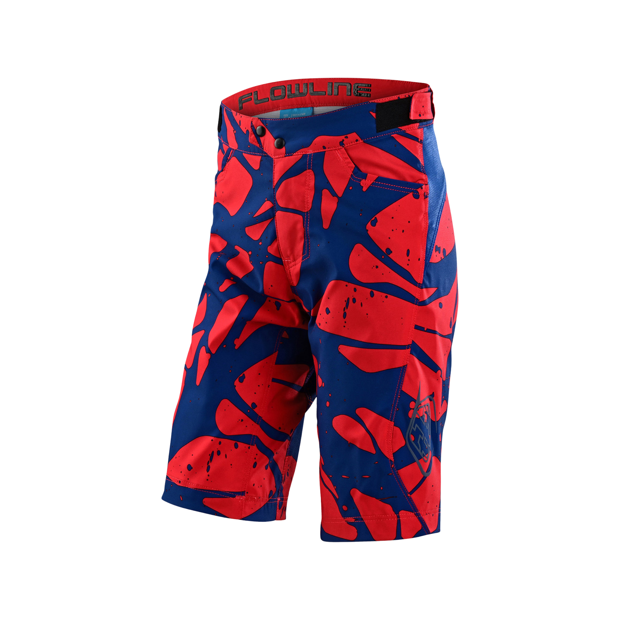 Troy Lee Designs Youth Flowline Short Shell in Eruption Brick for Whistler Bike Park mountain biking
