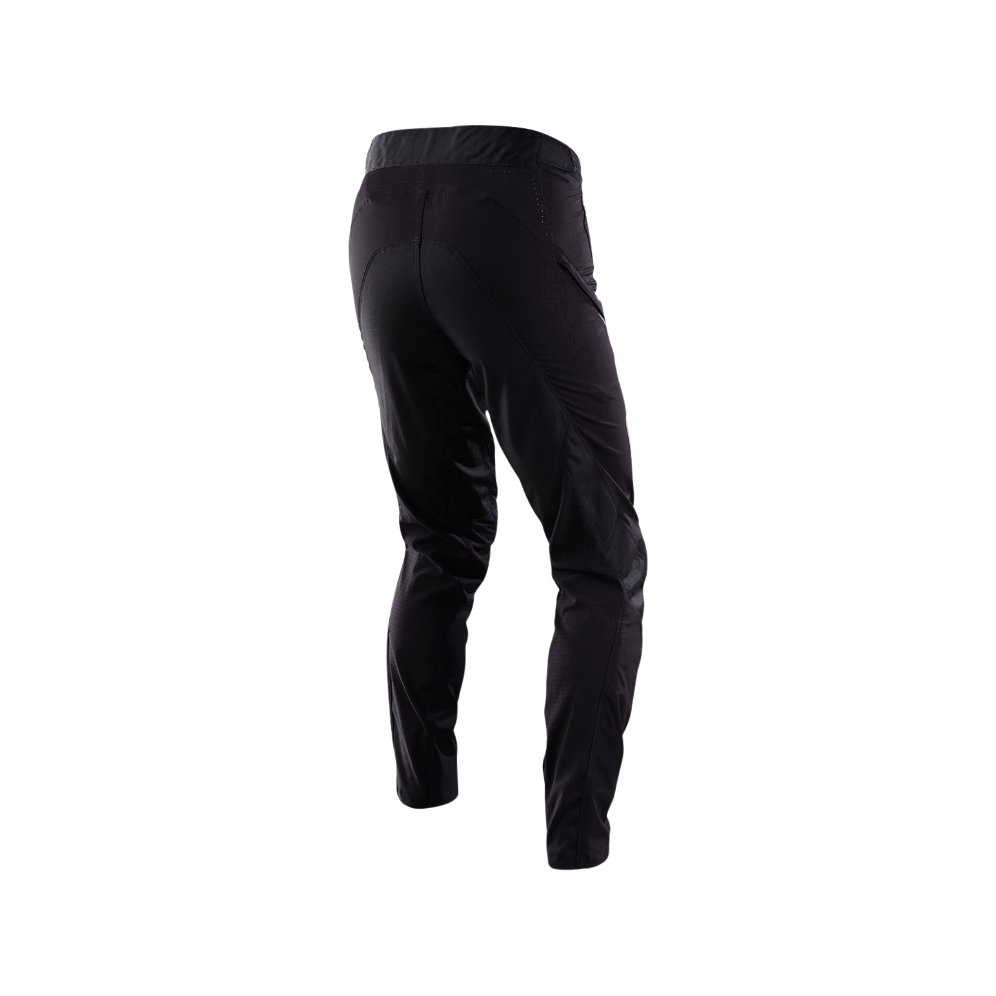 Rear view of Troy Lee Designs Youth Sprint Pants showing breathable mesh ventilation panels in Mono Black