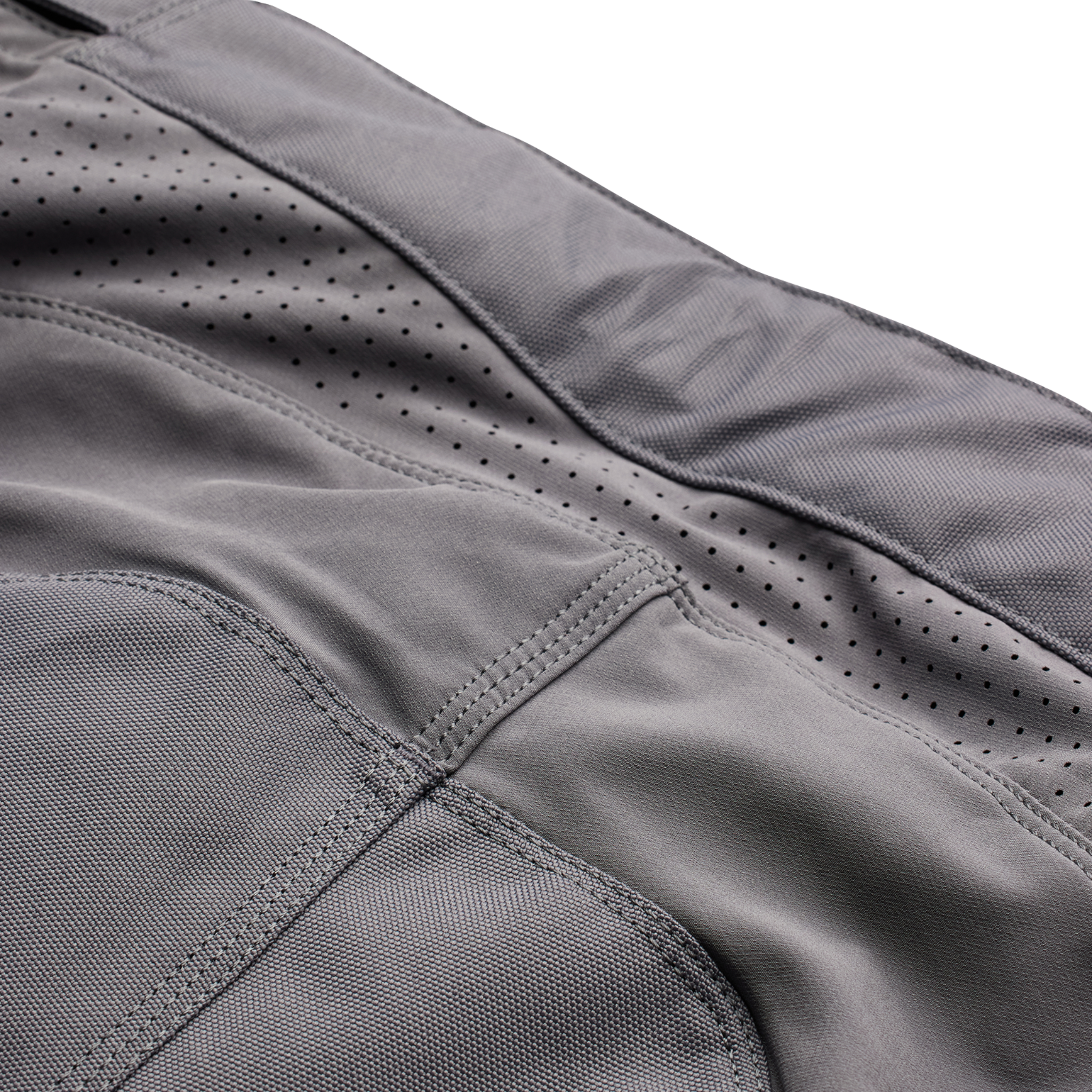Close-up of the adjustable waistband and silicone grip on Troy Lee Designs Youth Sprint Pants in Mono Charcoal